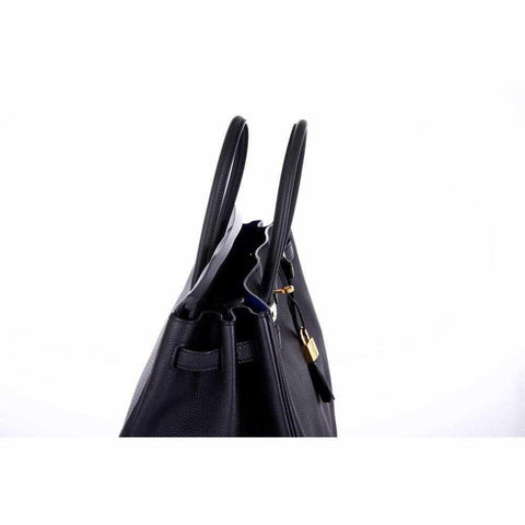 Hermès Birkin 40 Black With Bleu Electric Interior Togo Gold Hardware