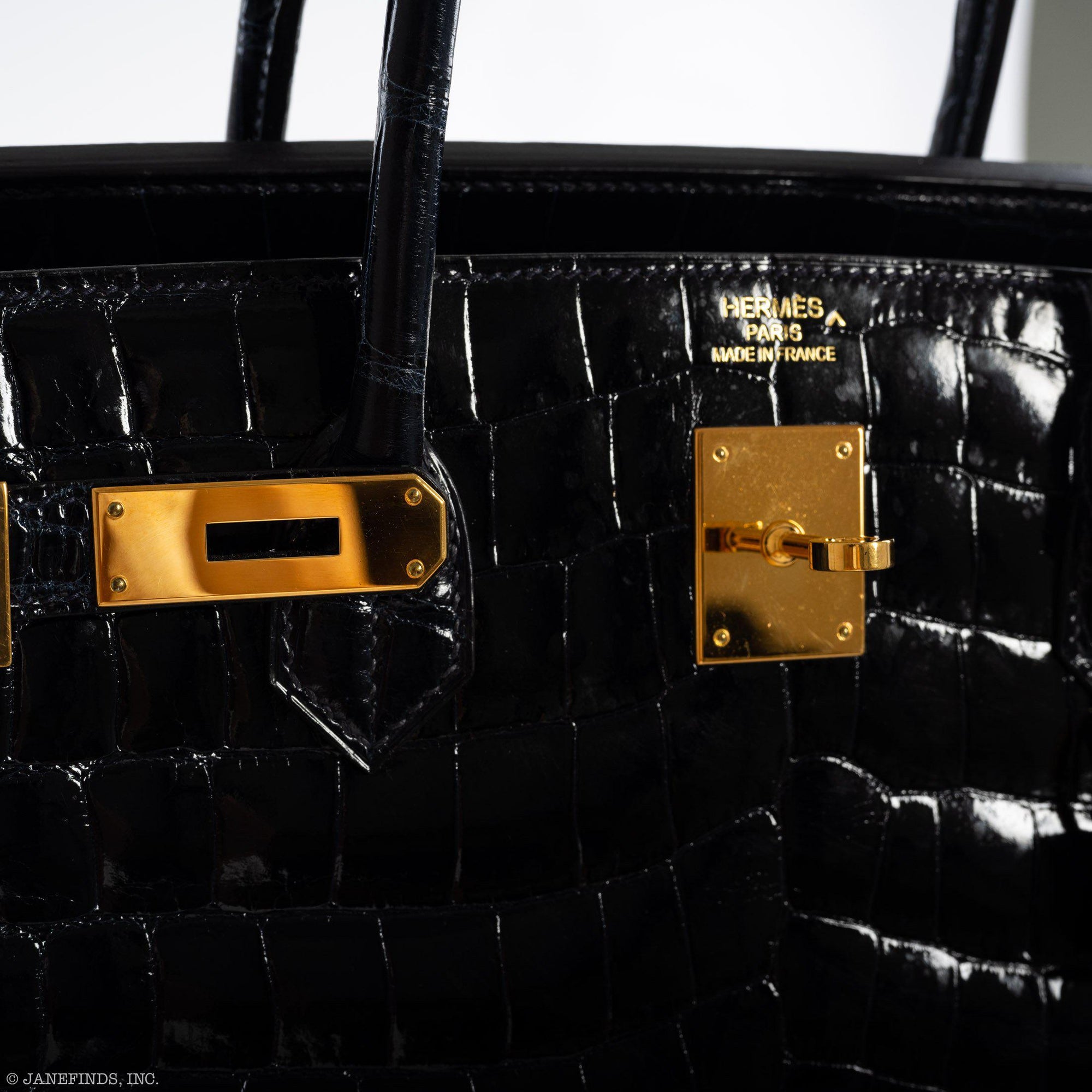Hermès Birkin 40 Blue Nuit Porosus Crocodile Gold Hardware