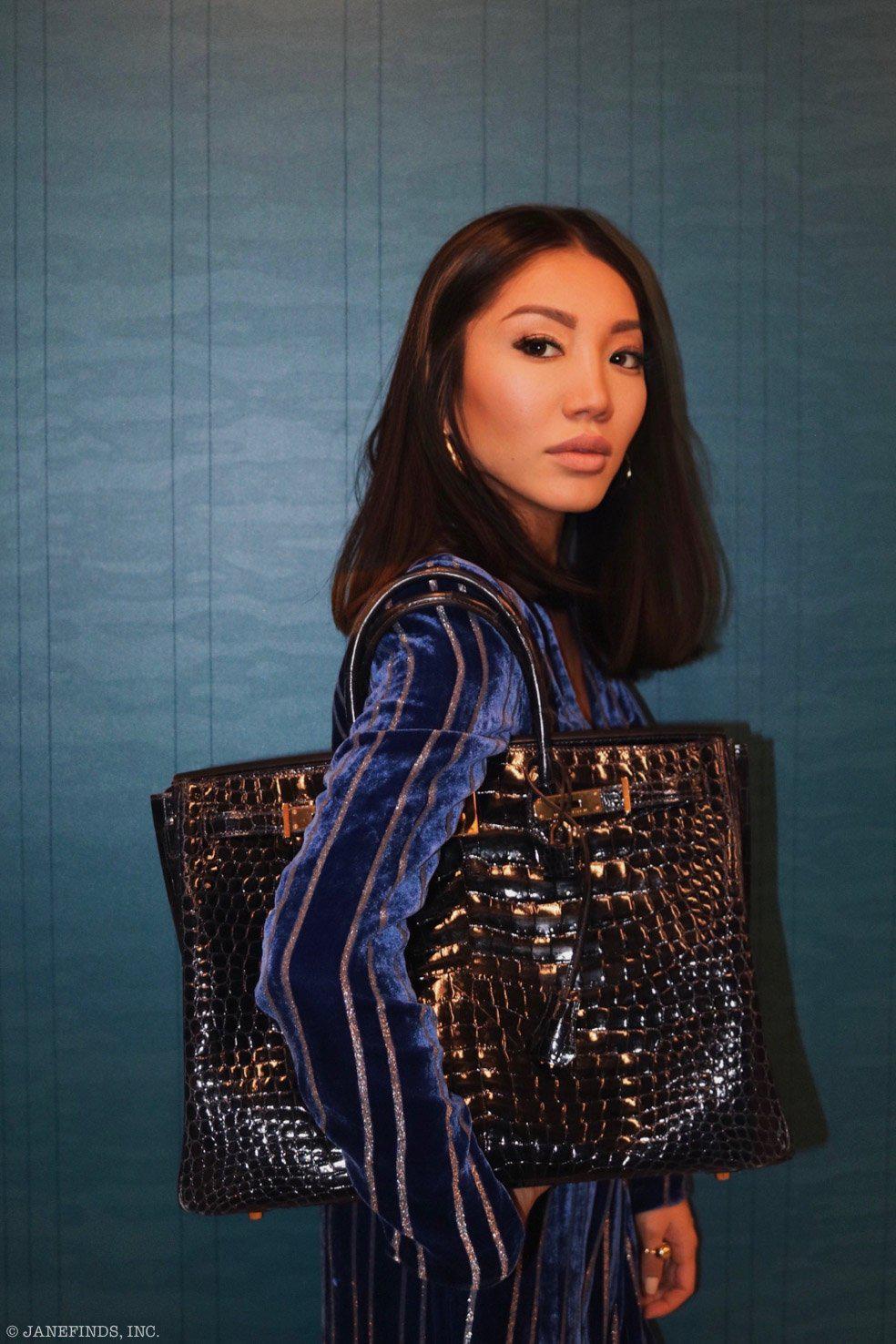Hermès Birkin 40 Blue Nuit Porosus Crocodile Gold Hardware