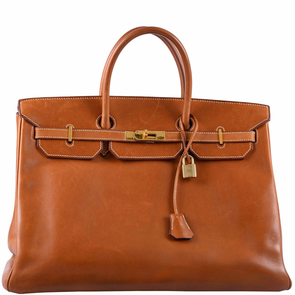 Hermès Birkin 40 Fauve Barenia Leather Gold Hardware