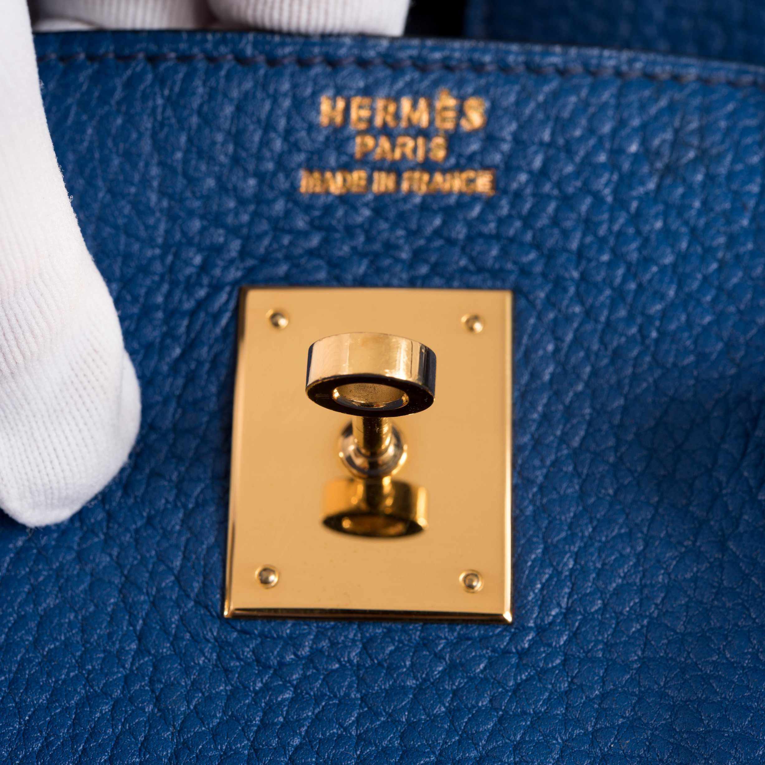 Hermès Birkin 40 French Blue Fjord Gold Hardware