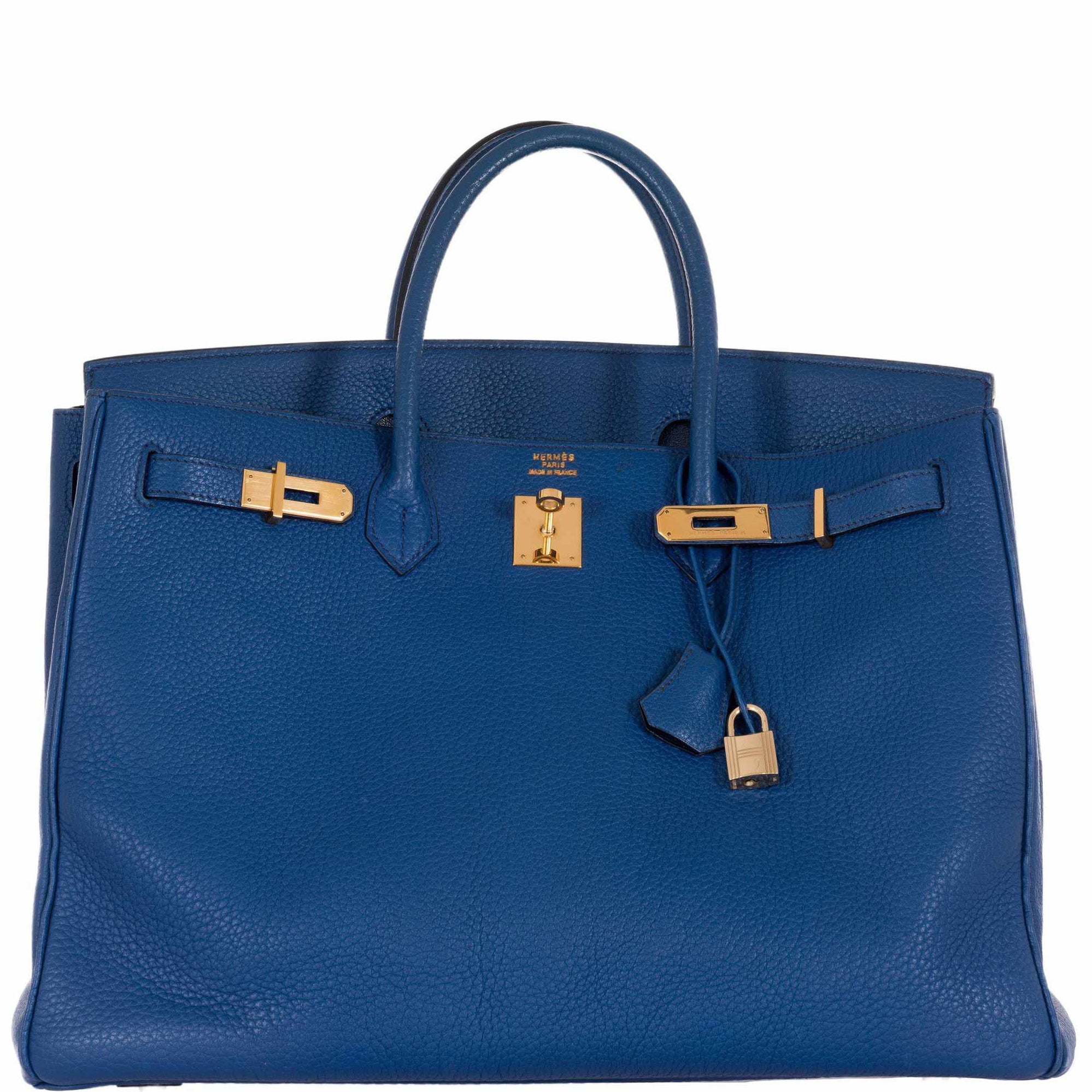 Hermès Birkin 40 French Blue Fjord Gold Hardware