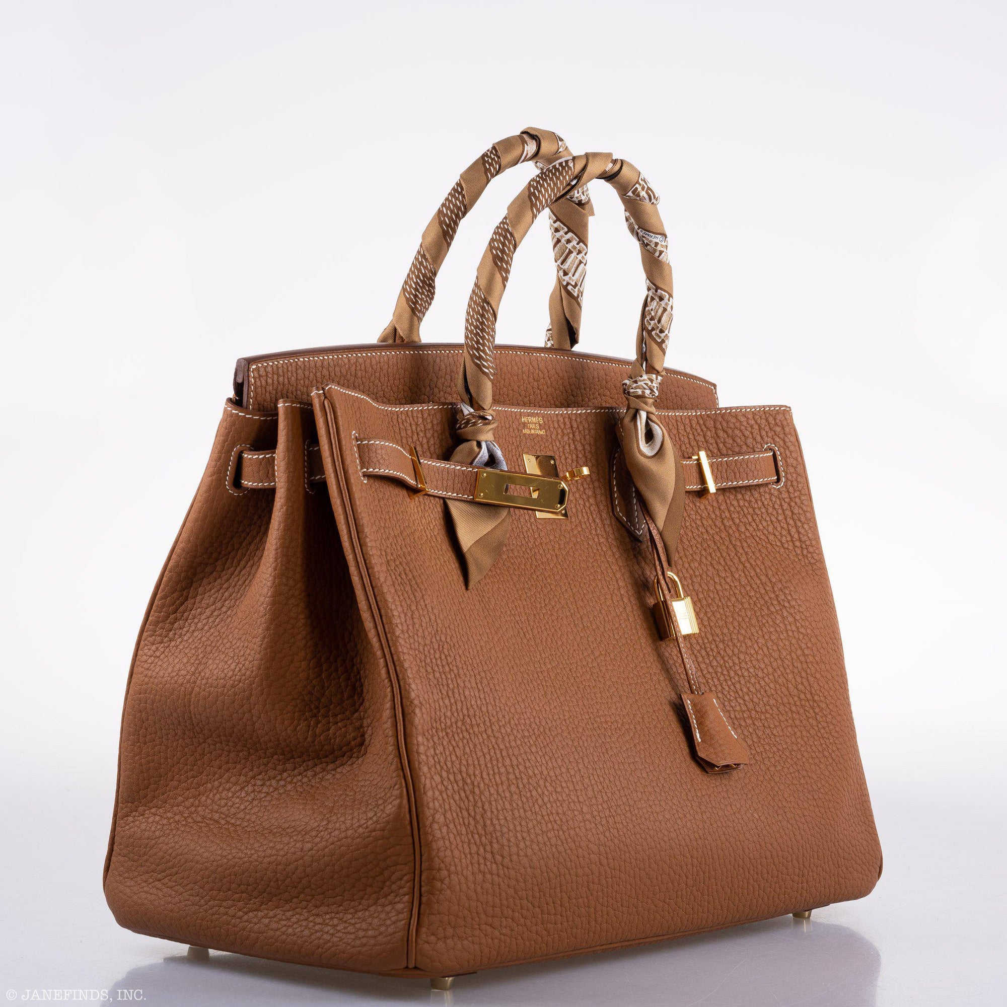 Hermès Birkin 40 Gold Fjord Leather Gold Hardware - Square L
