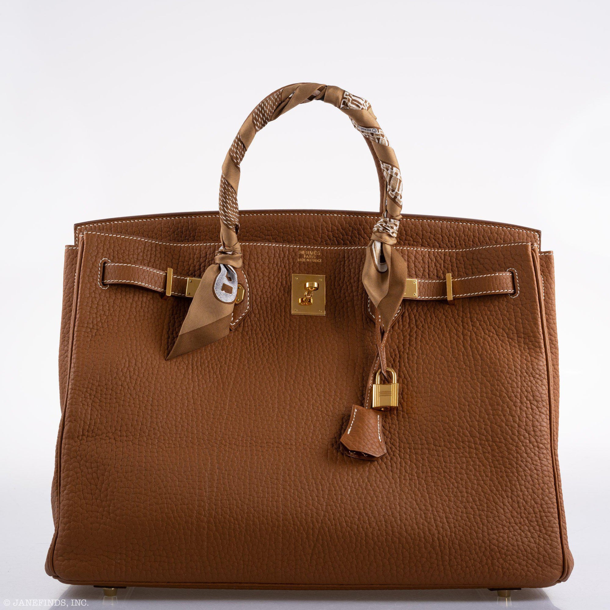 Hermès Birkin 40 Gold Fjord Leather Gold Hardware - Square L