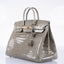 Hermès Birkin 40 Gris Tourterelle Shiny Porosus Crocodile Gold Hardware