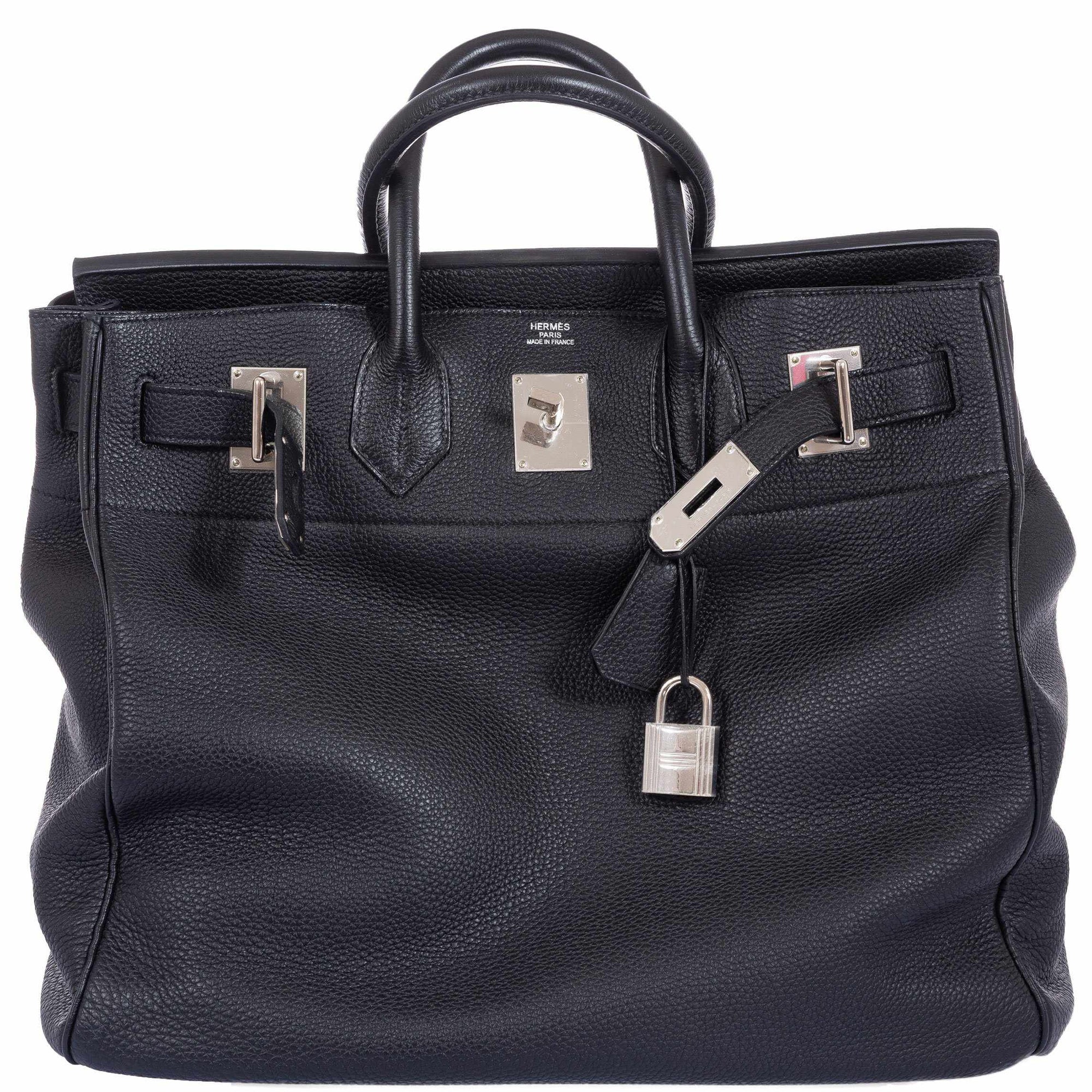 Hermès Birkin 40 HAC Black Clemence Palladium Hardware