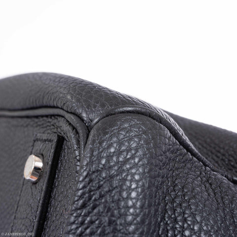 Hermès Birkin 40 HAC Black Clemence Palladium Hardware