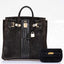 Hermès Birkin 40 HAC Black Suede & Crocodile Gold Hardware - Rare