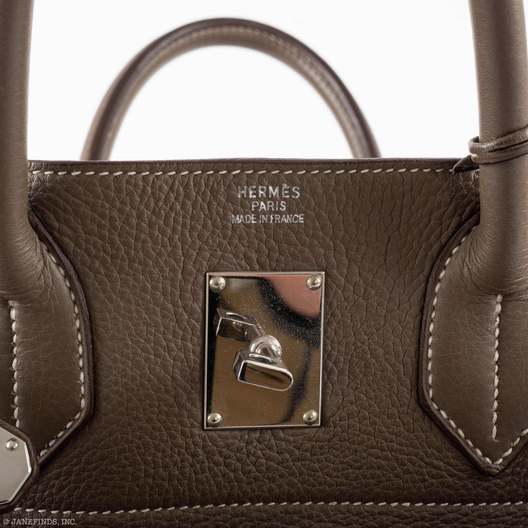 Hermès Birkin 40 HAC Etoupe Clemence Palladium Hardware