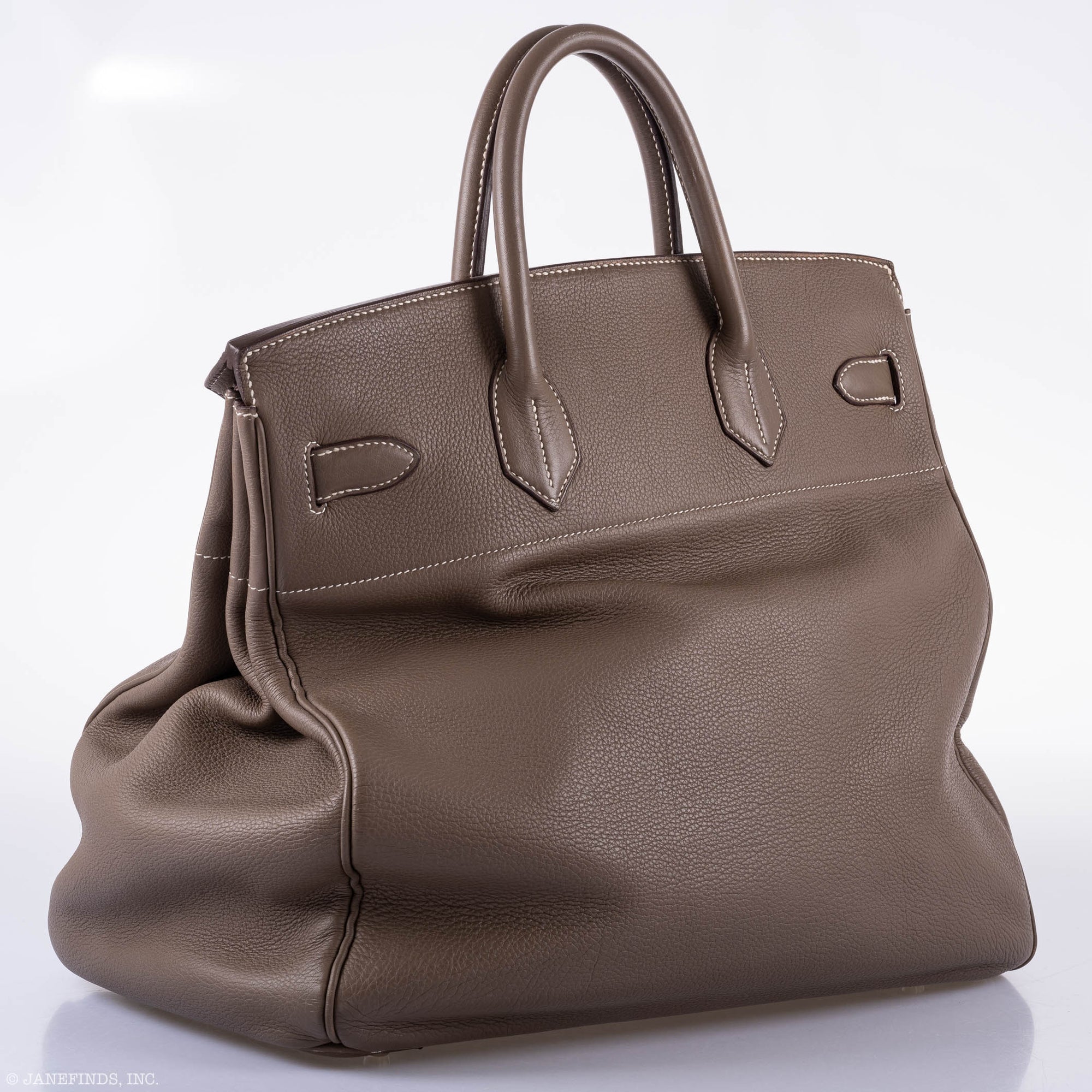 Hermès Birkin 40 HAC Etoupe Clemence Palladium Hardware
