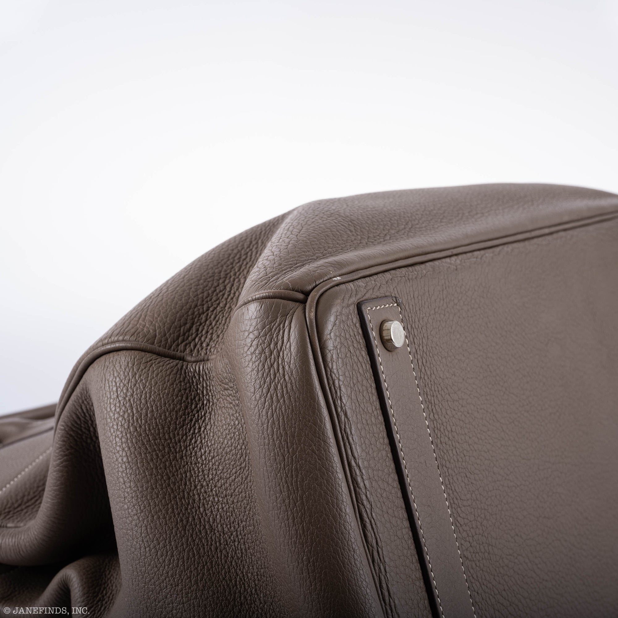 Hermès Birkin 40 HAC Etoupe Clemence Palladium Hardware