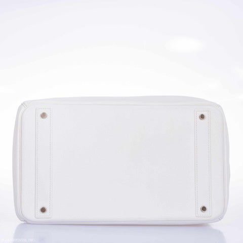 Hermès Birkin 40 HAC White Togo Palladium Hardware