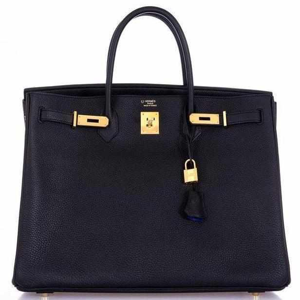 Hermès Birkin 40 HSS Black & Bleu Electric Togo Gold Hardware