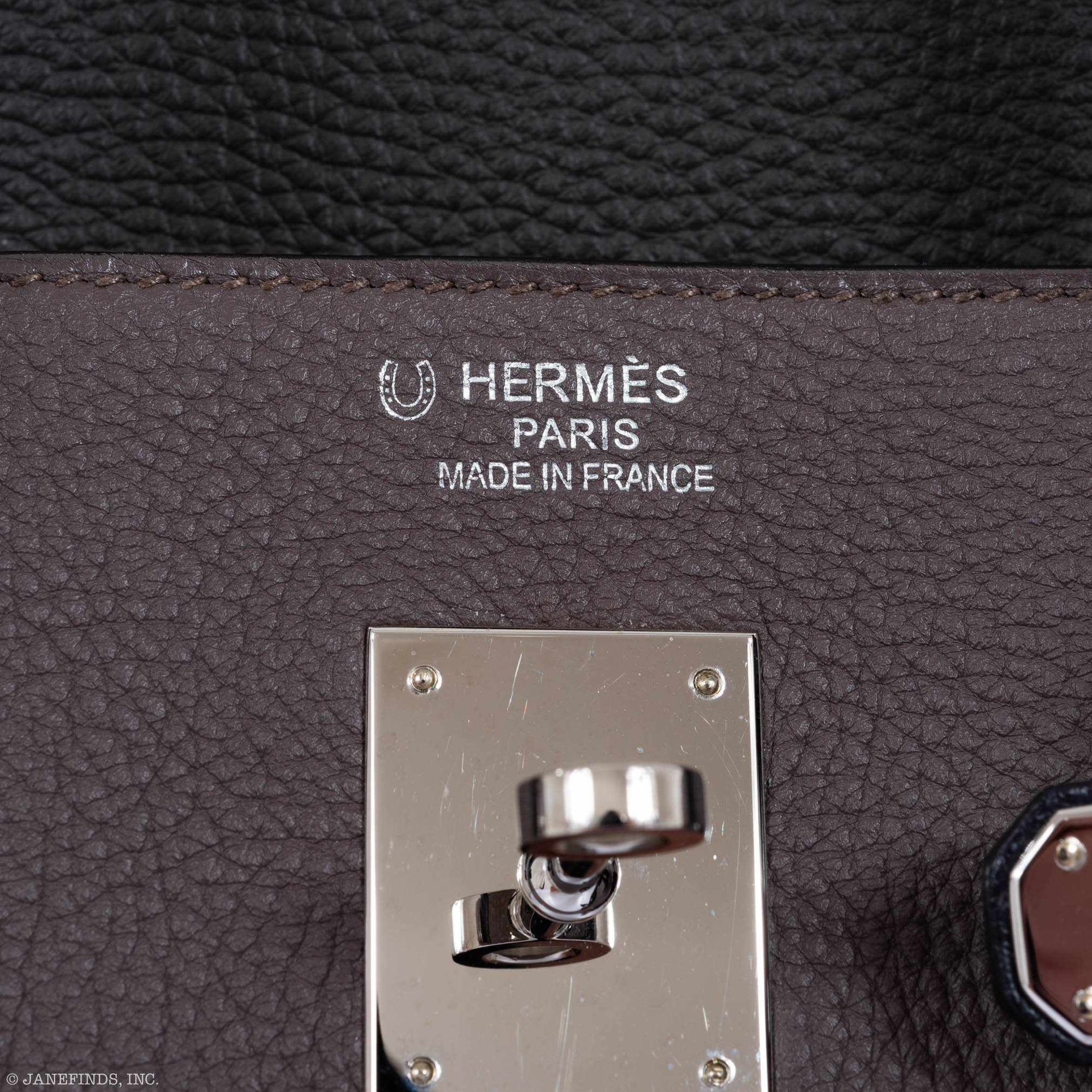 Hermès Birkin 40 HSS Étain Vert Foncé Noir Togo Palladium Hardware