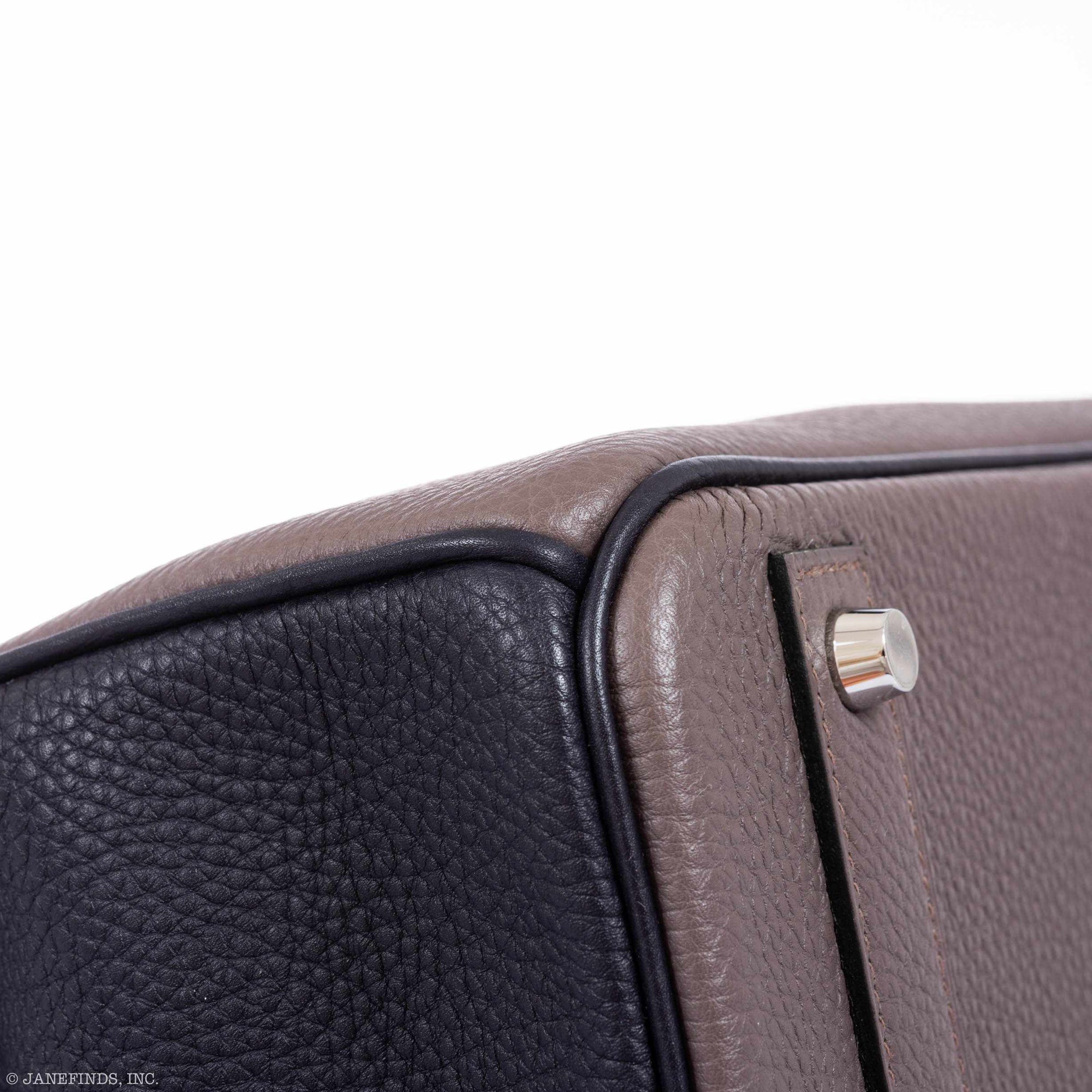 Hermès Birkin 40 HSS Étain Vert Foncé Noir Togo Palladium Hardware