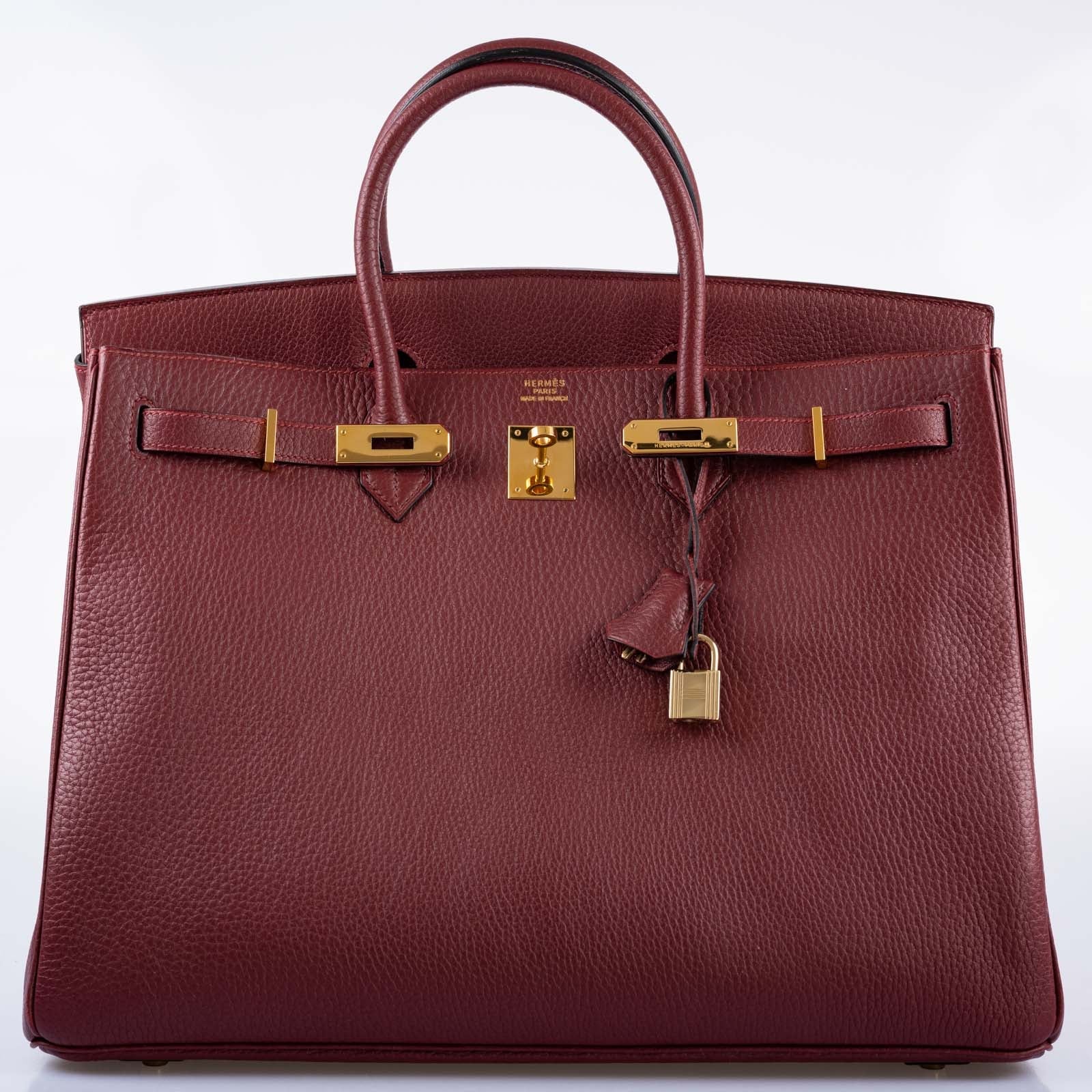 Hermès Birkin 40 Rouge H Vachette Fjord with Gold Hardware