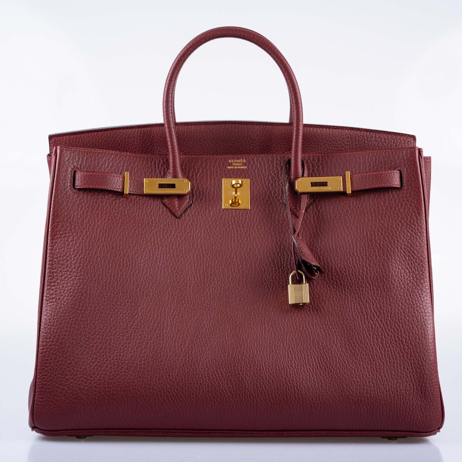 Hermès Birkin 40 Rouge H Vachette Fjord with Gold Hardware