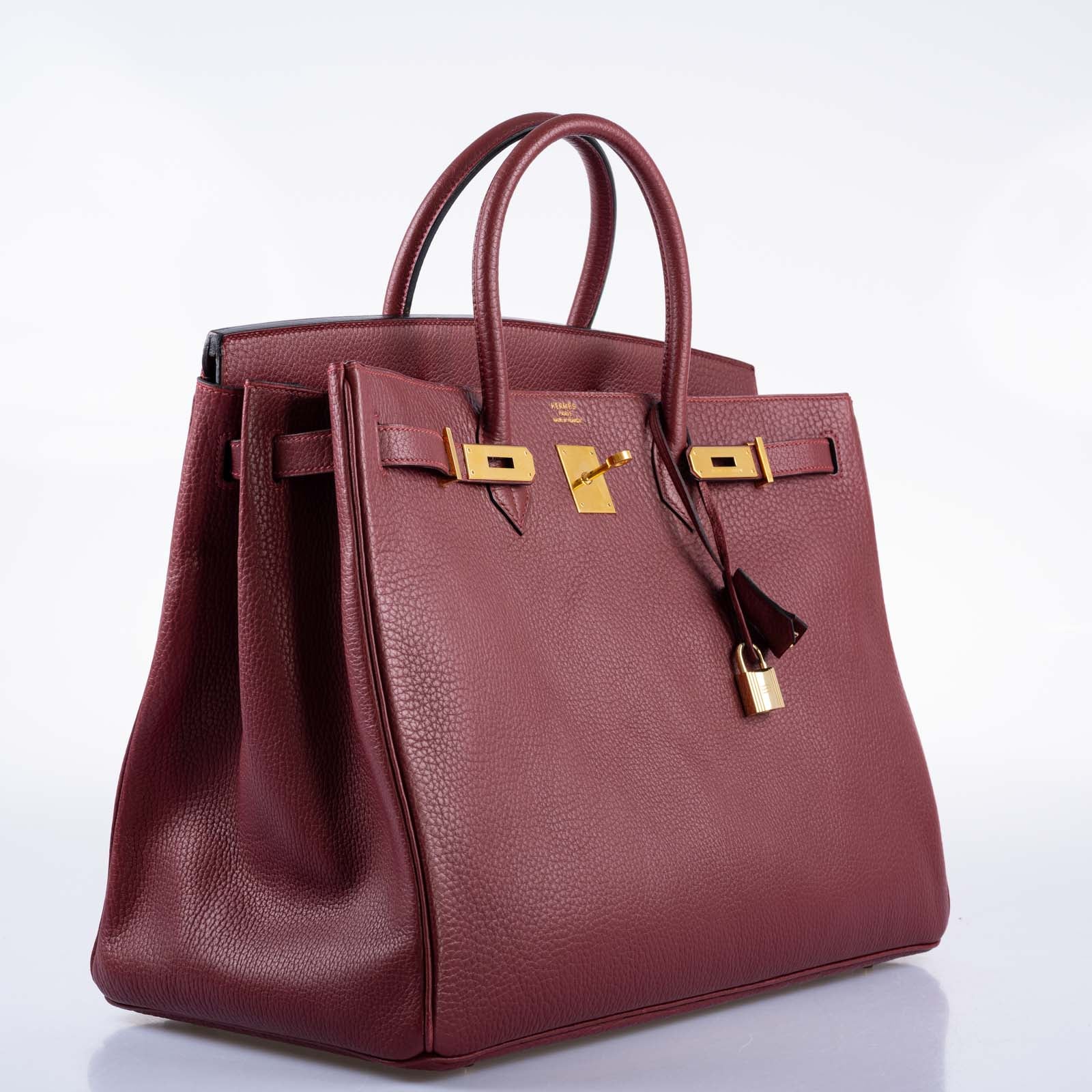 Hermès Birkin 40 Rouge H Vachette Fjord with Gold Hardware