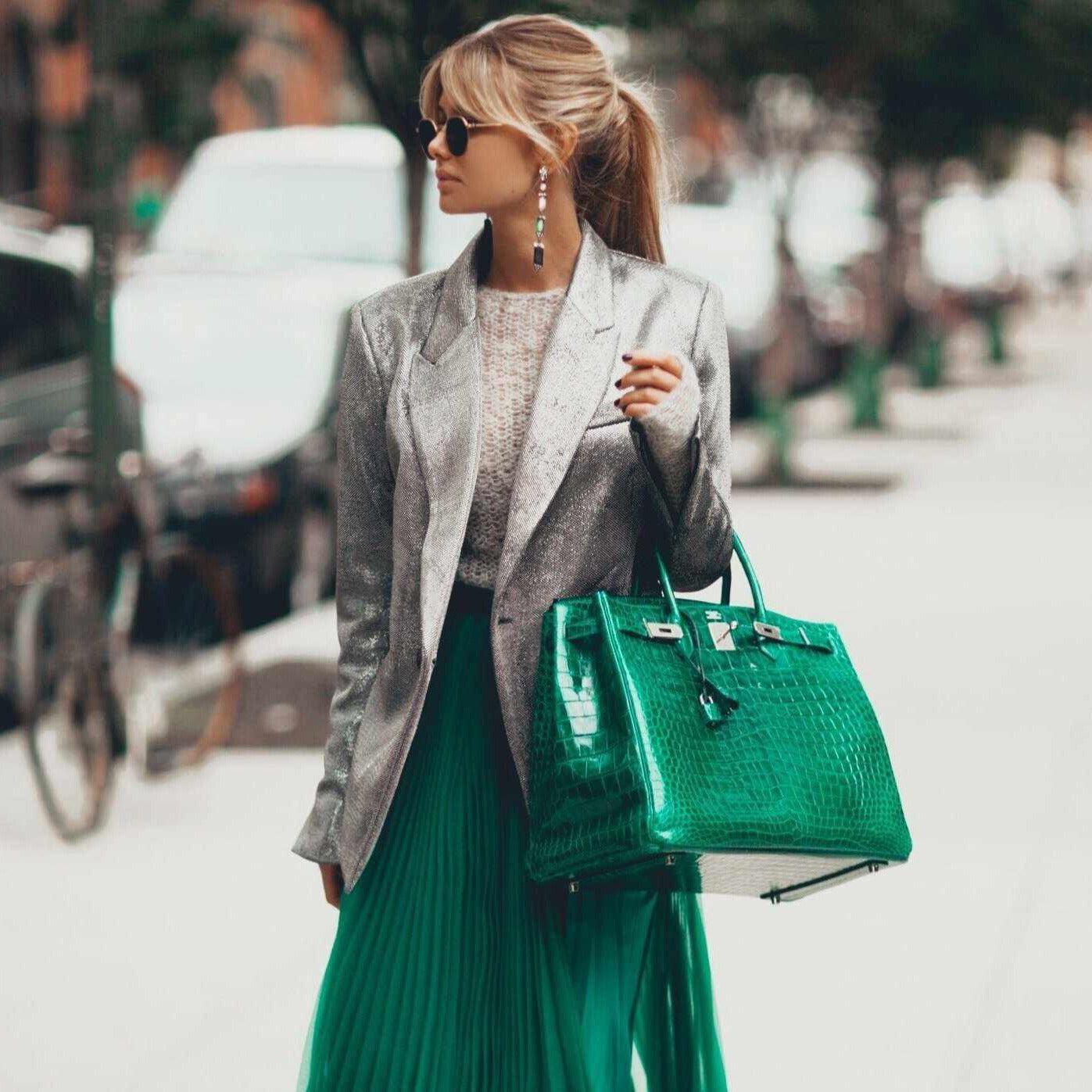 Emerald green birkin online bag