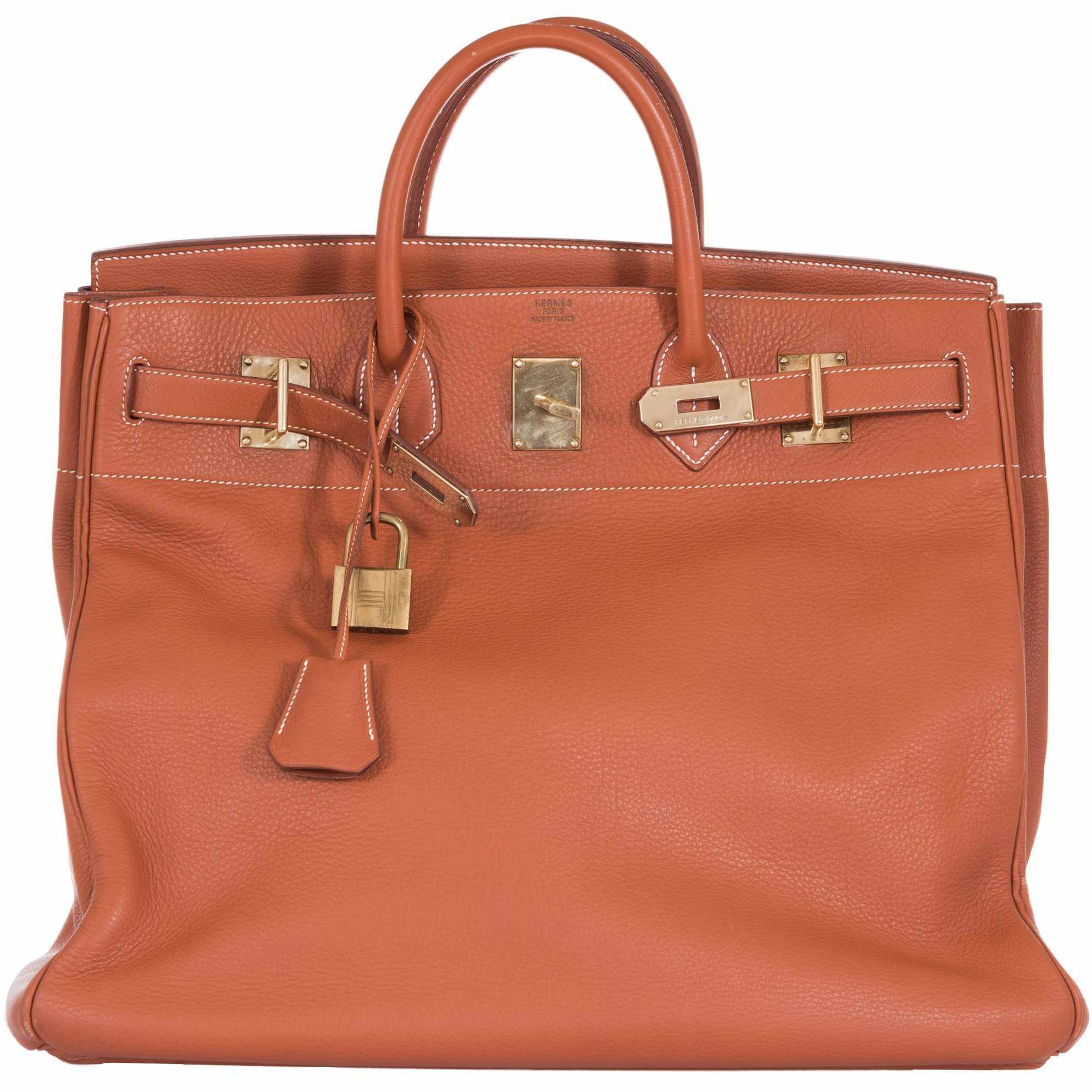 Hermès Birkin 45 HAC Etrusque Clemence Gold Hardware