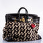 Hermès Birkin 50 HAC 1985 Ligne Ulysse Marron Fonce, Toile "H" Pattern Gilt Metal Hardware
