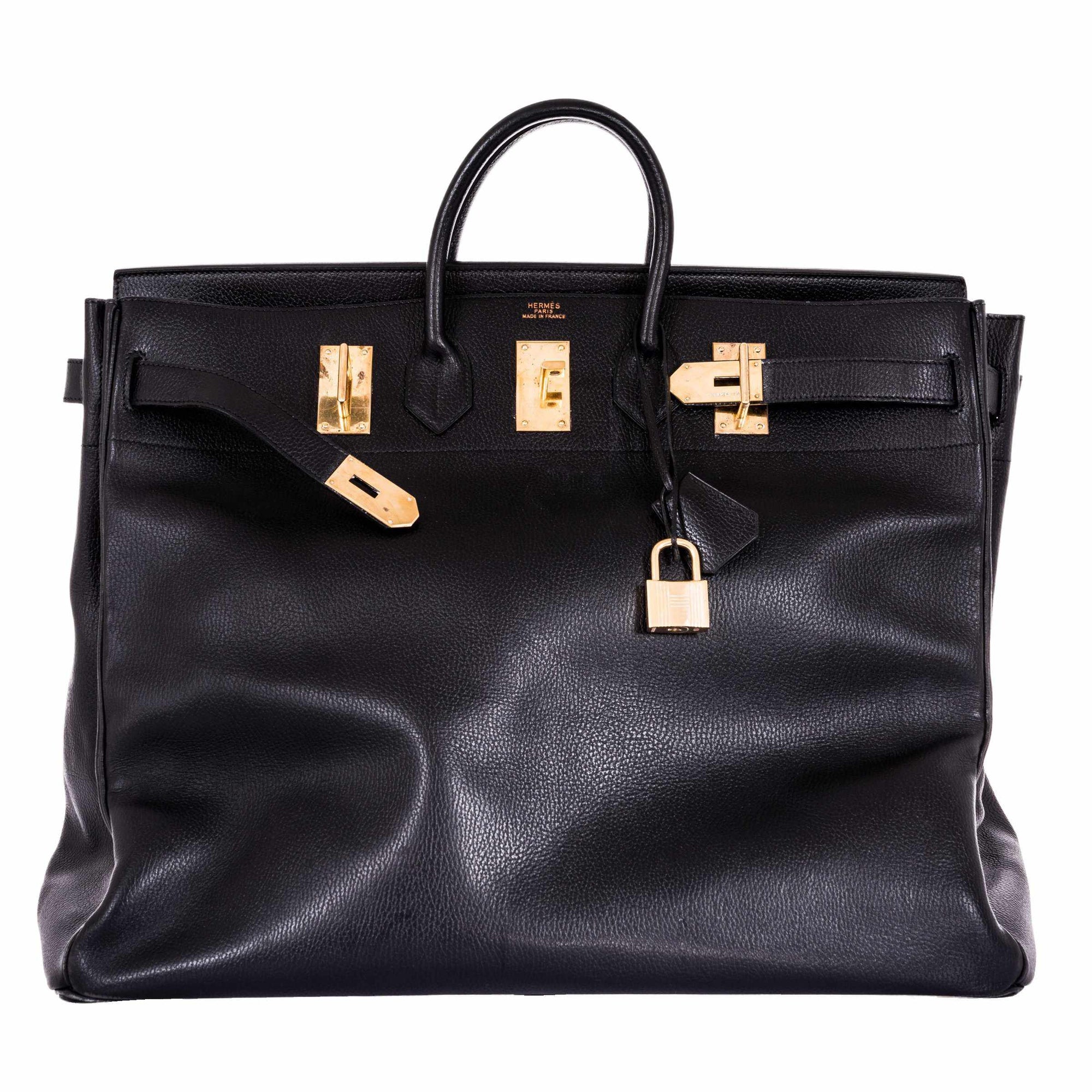 Hermès Birkin 55 Travel Black Clemence Leather Palladium Hardware