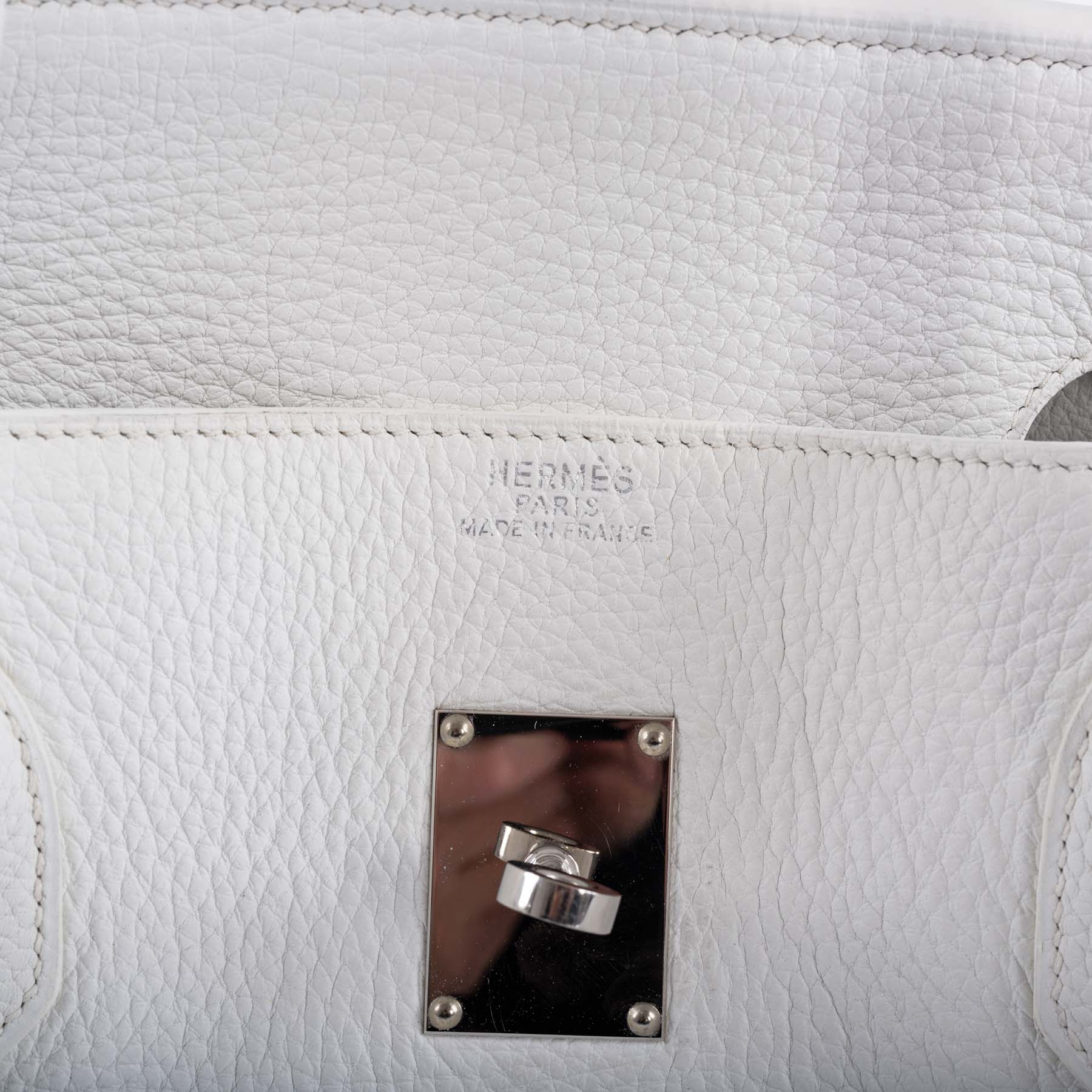 Hermès Birkin 55 White Togo Palladium Hardware Travel Bag