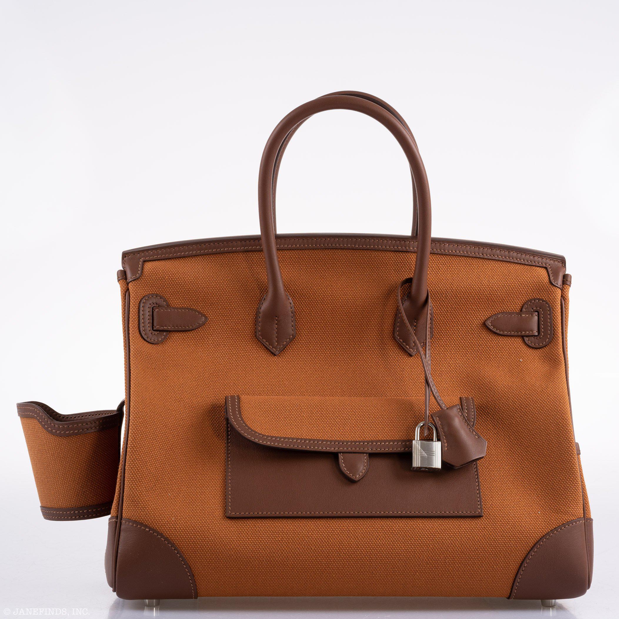 Hermès Birkin Cargo 35 Marron d’Inde Swift & Gold Canvas Palladium Hardware