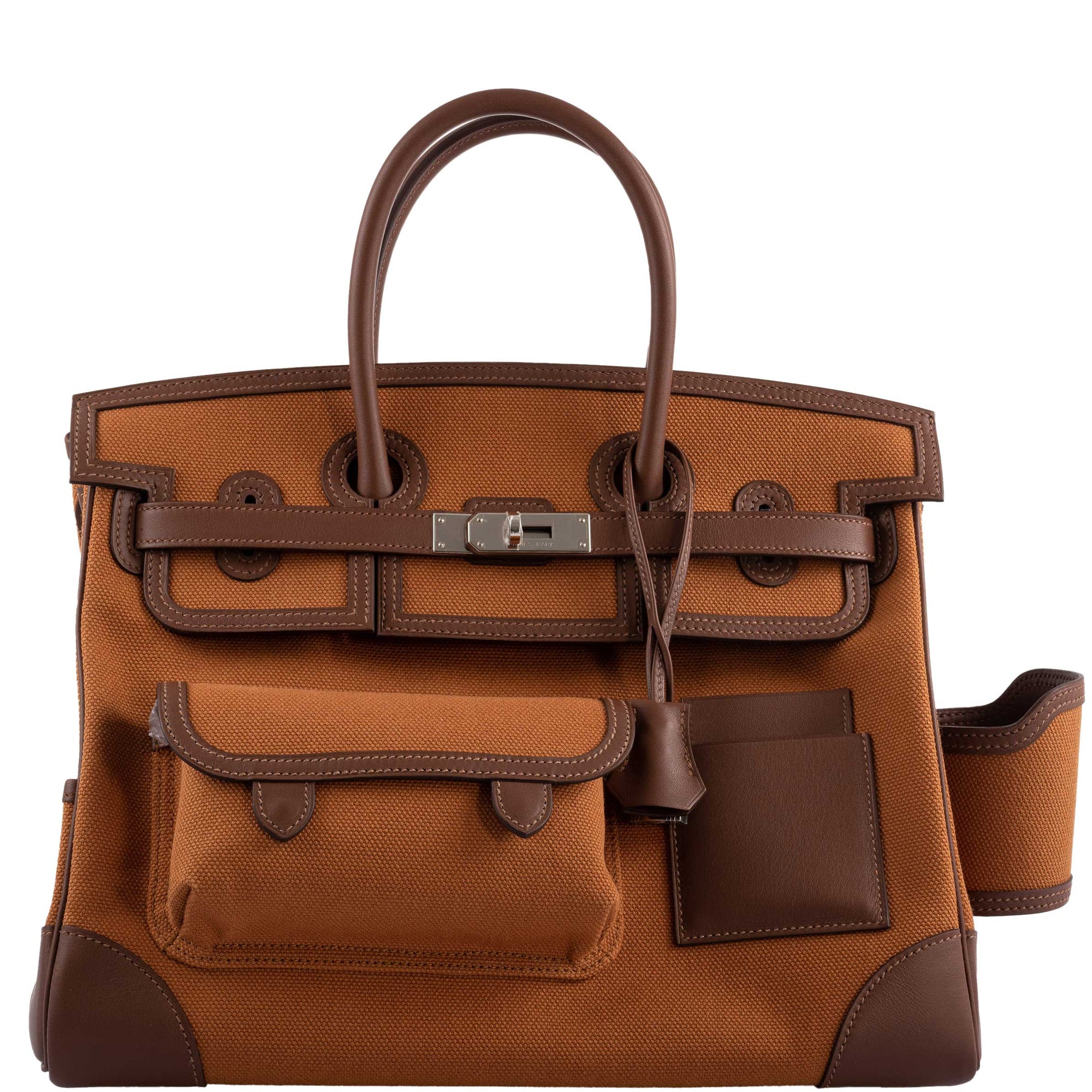 Hermès Birkin Cargo 35 Marron d’Inde Swift & Gold Canvas Palladium Hardware