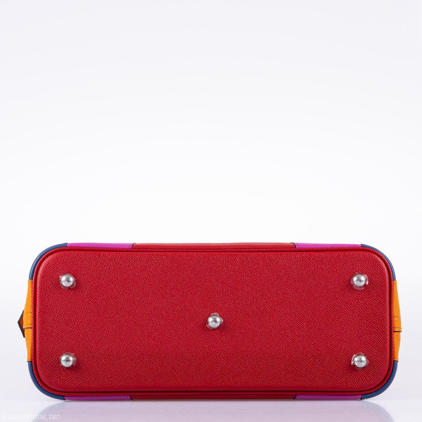 Hermès Bolide 1923 Rainbow Sunset 30 Multicolor Epsom Palladium Hardware