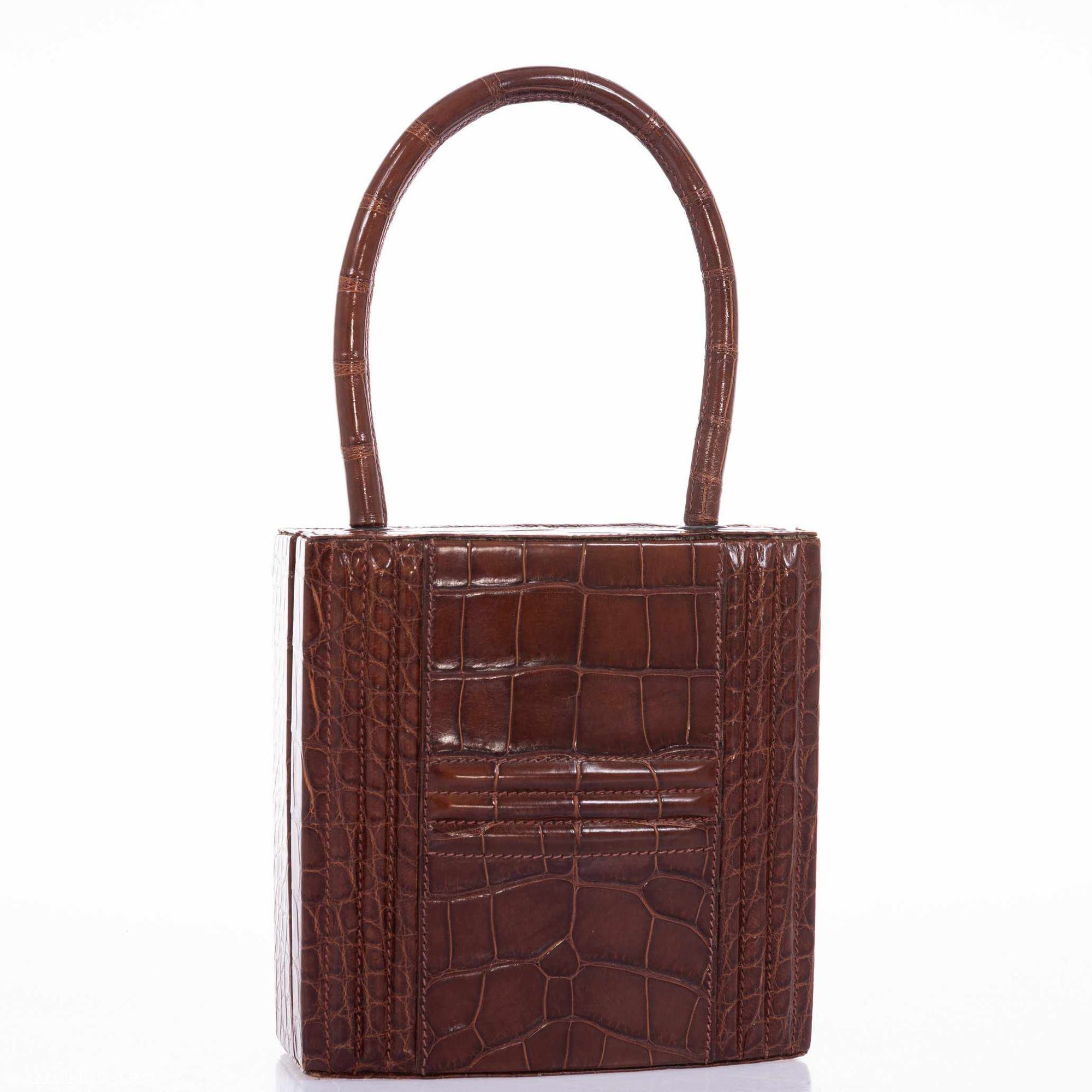 Hermès Cadena Bag Shiny Ebene Alligator