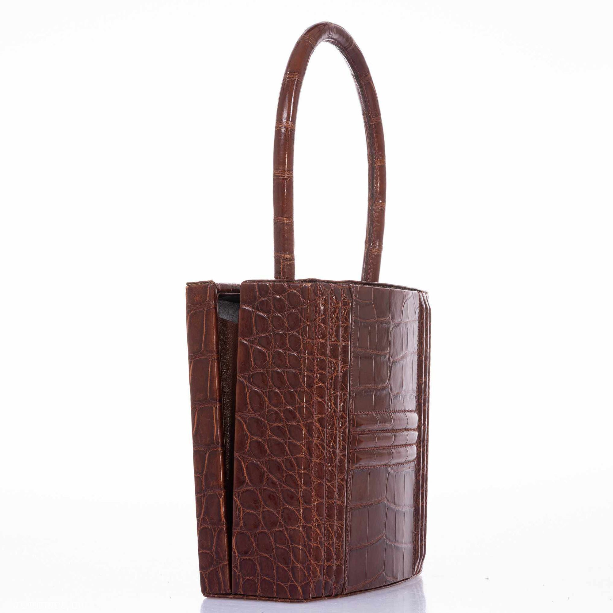 Hermès Cadena Bag Shiny Ebene Alligator