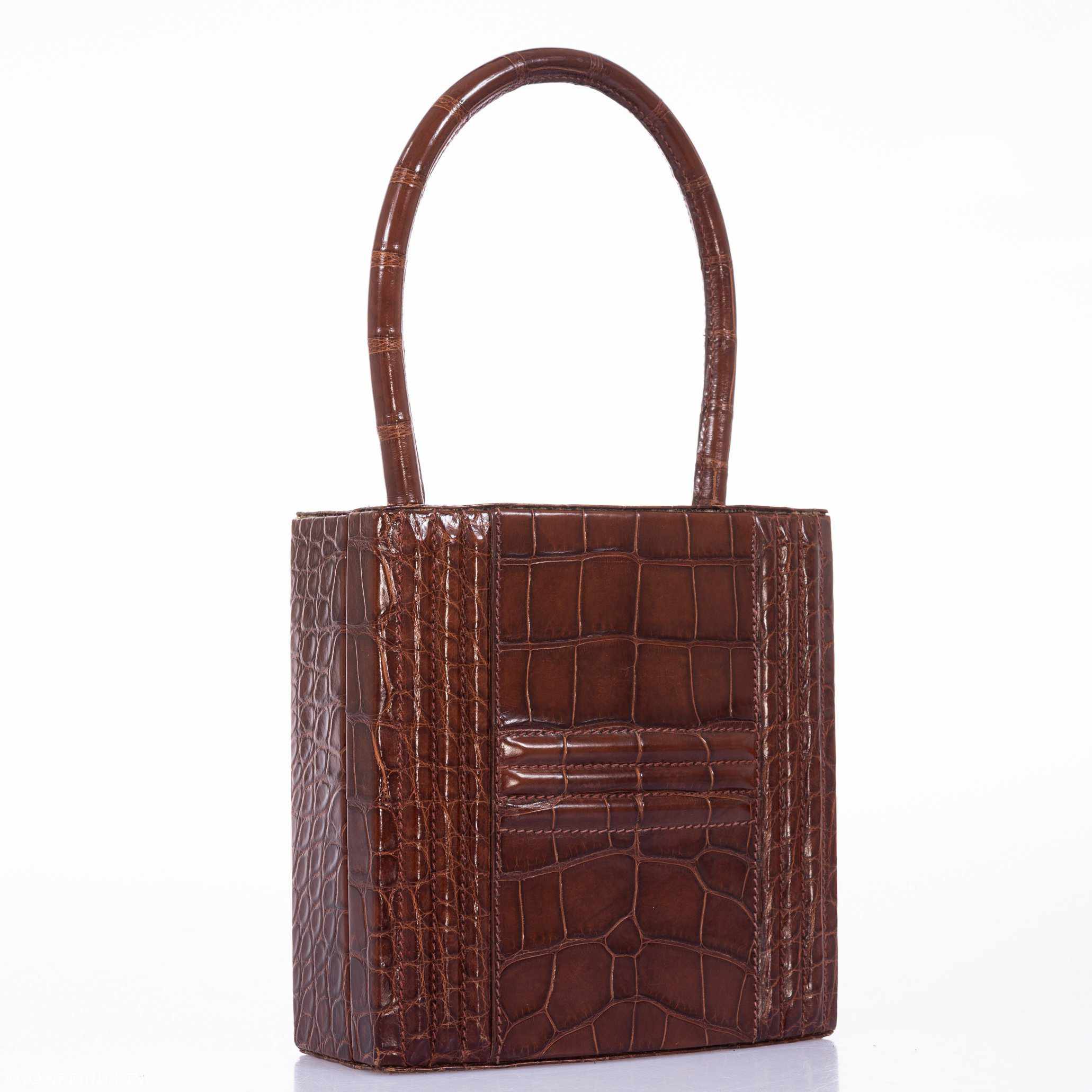 Hermès Cadena Bag Shiny Ebene Alligator