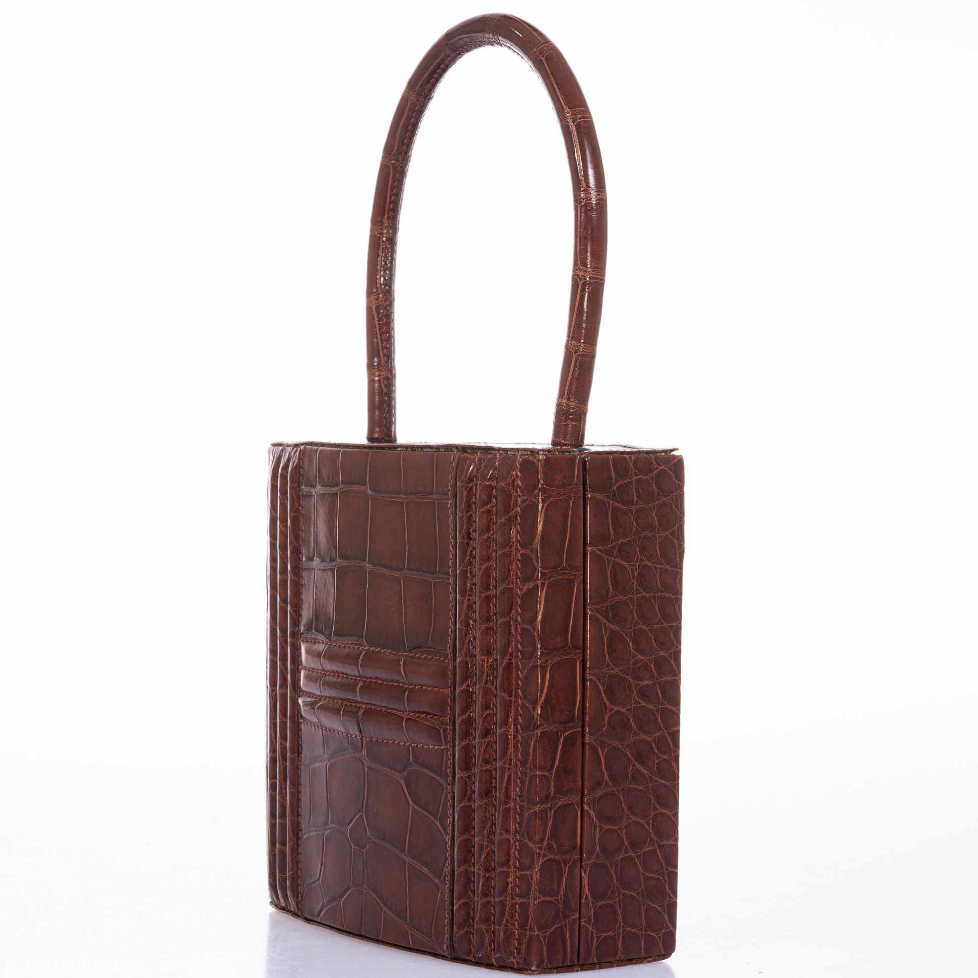 Hermès Cadena Bag Shiny Ebene Alligator