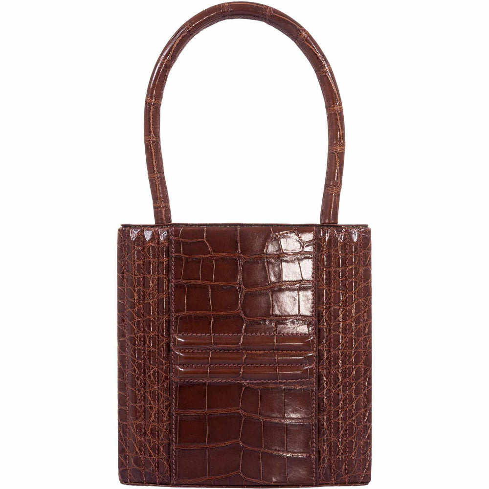 Hermès Cadena Bag Shiny Ebene Alligator