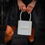 Hermès Cadena Lock Box Bag White Agneau Leather