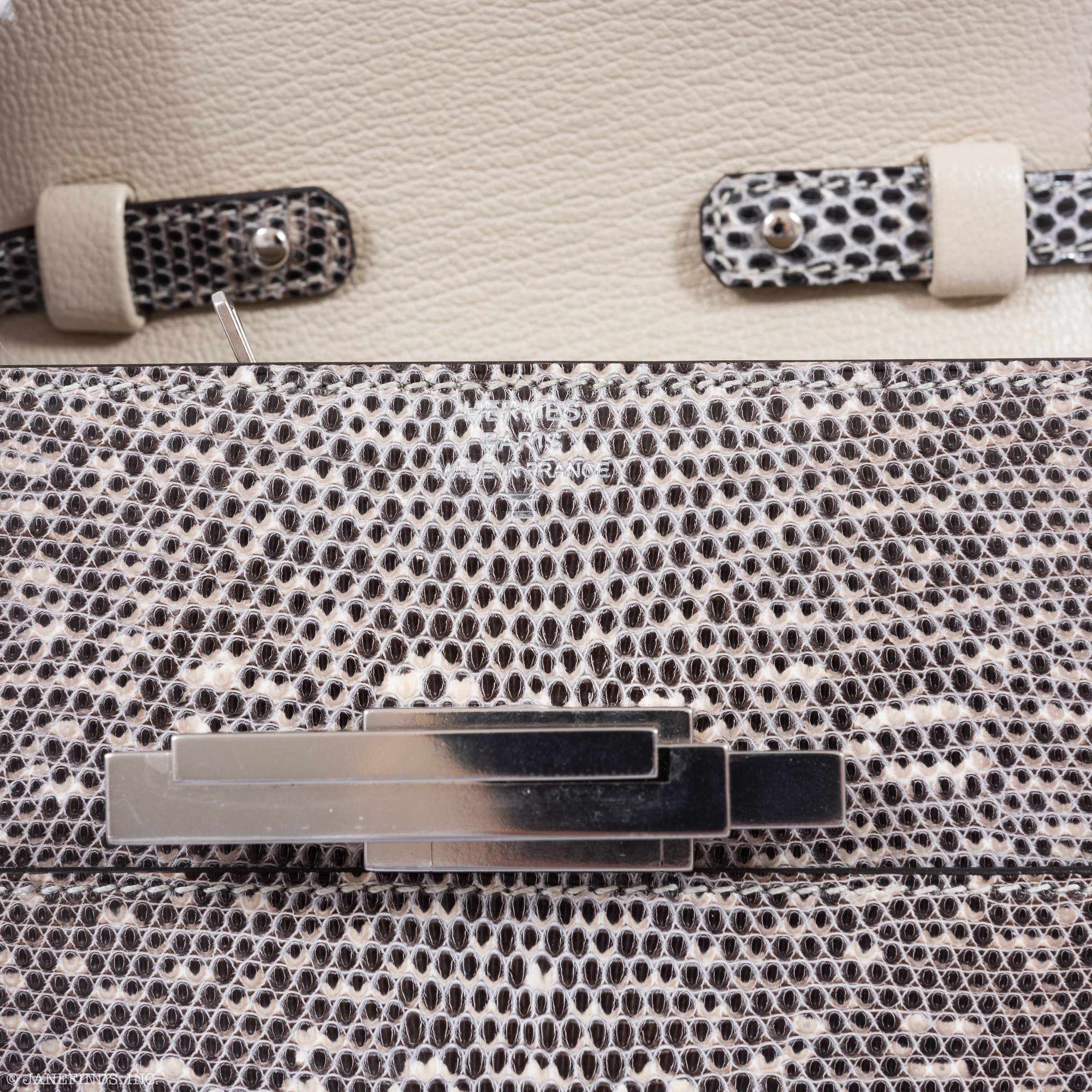 Hermès Cinhetic Mini Clutch On Strap Ombre Lizard Palladium Hardware