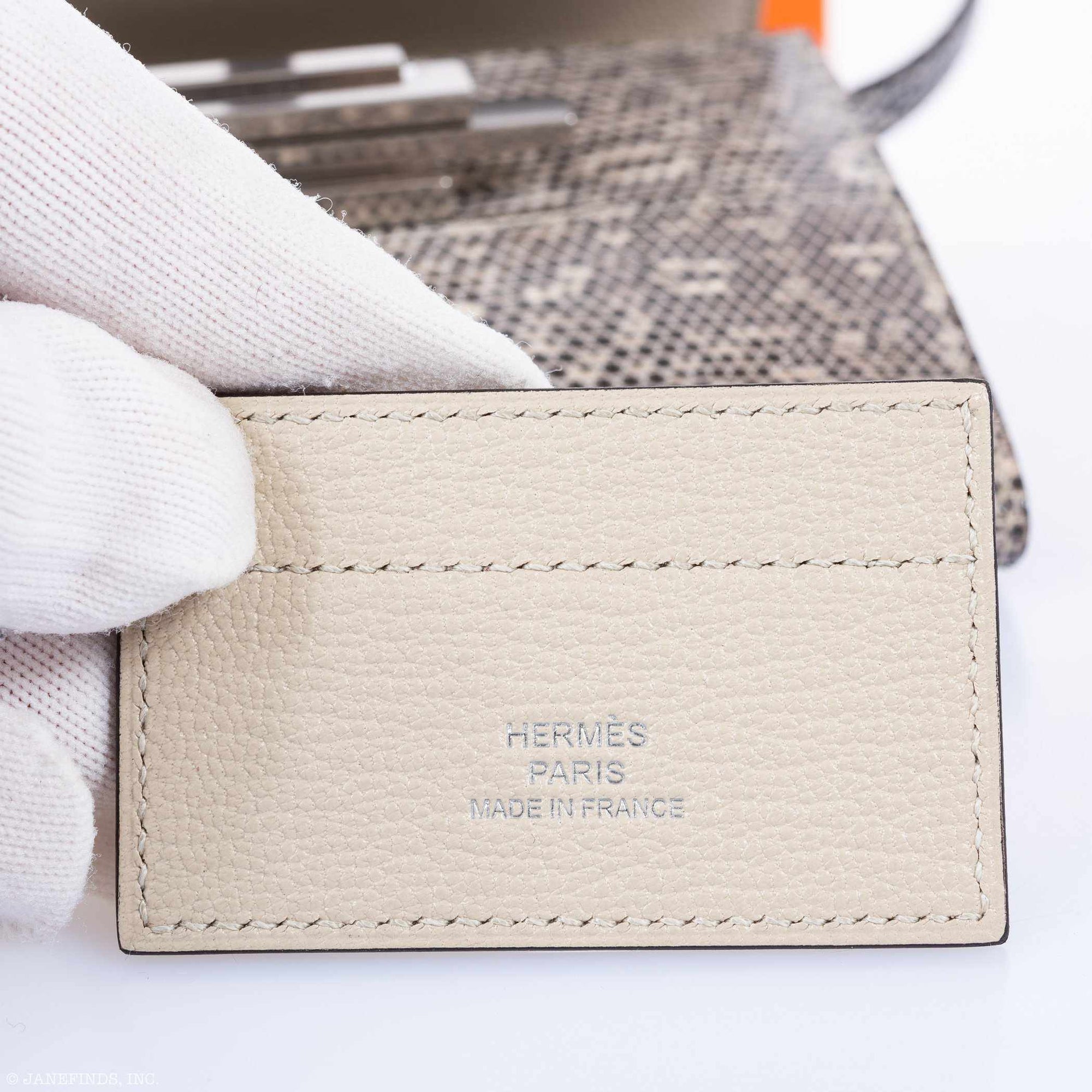 Hermès Cinhetic Mini Clutch On Strap Ombre Lizard Palladium Hardware