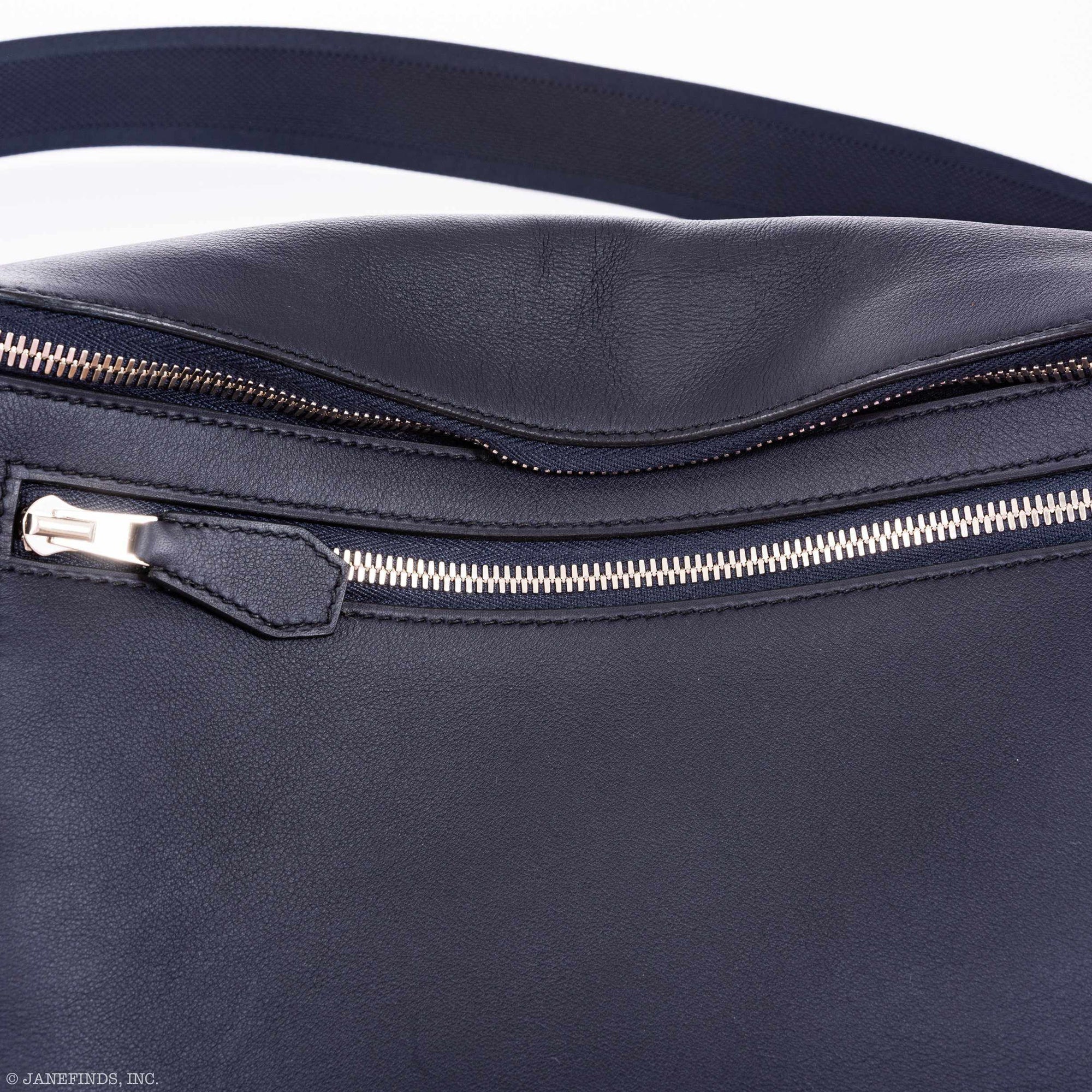 Hermès Cityslide Blue Indigo Cross PM Unisex Taurillon Cristobal