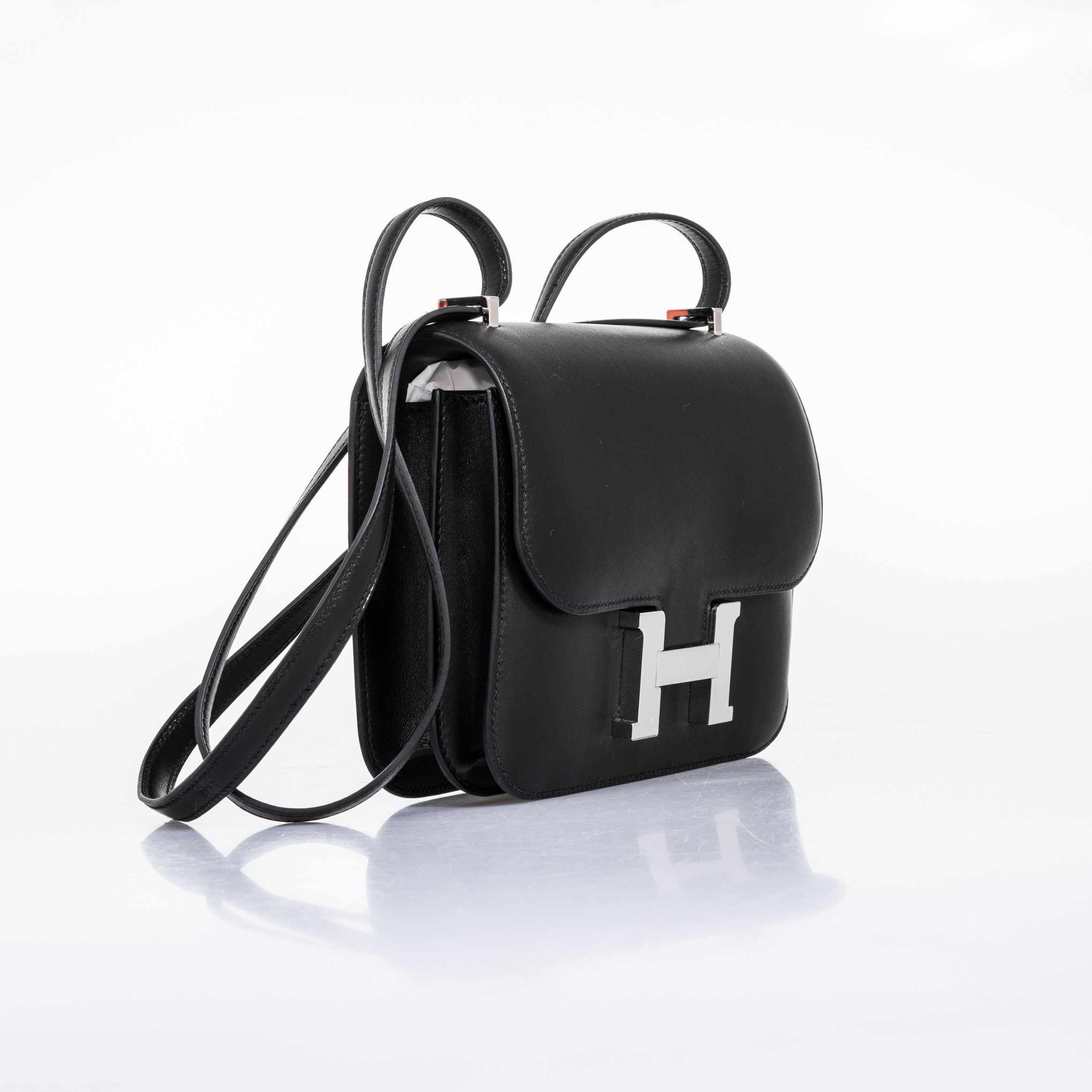 Hermès Constance 18 Black Noir Evercalf Palladium Hardware