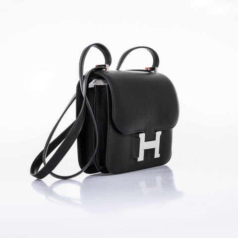 Hermès Constance 18 Black Noir Evercalf Palladium Hardware