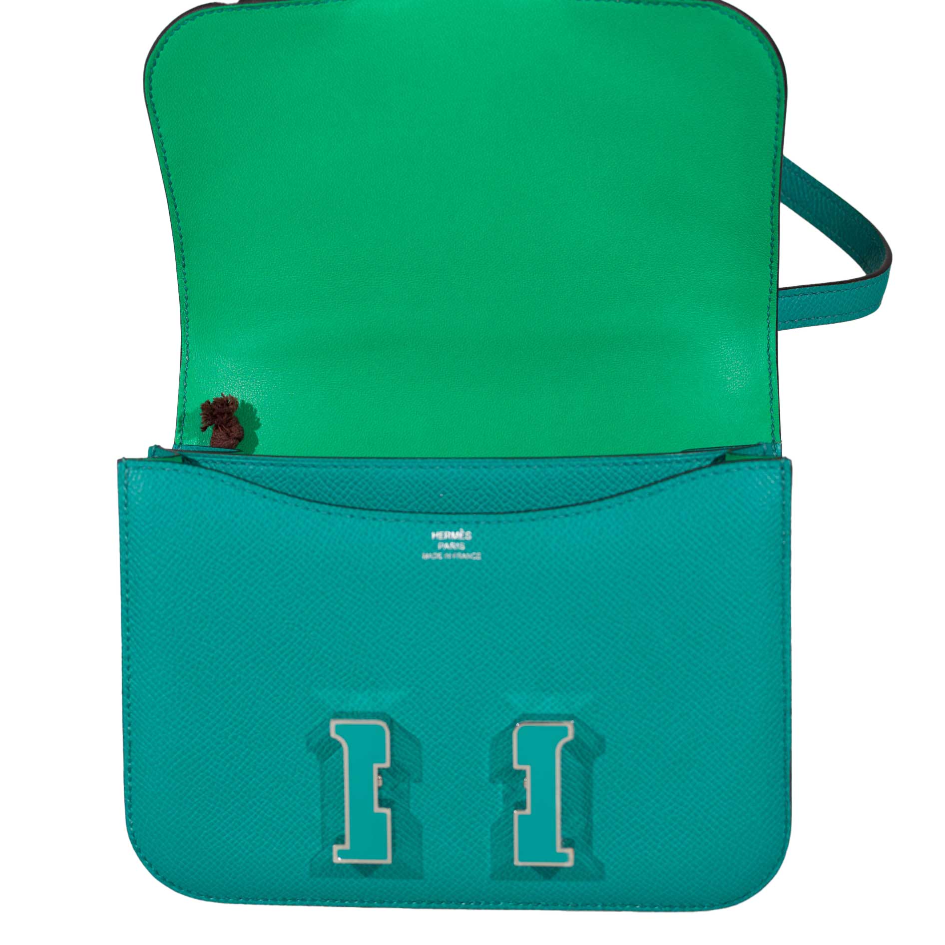 Hermès Constance 18 Blue Paon Verso Menthe Epsom Palladium Hardware