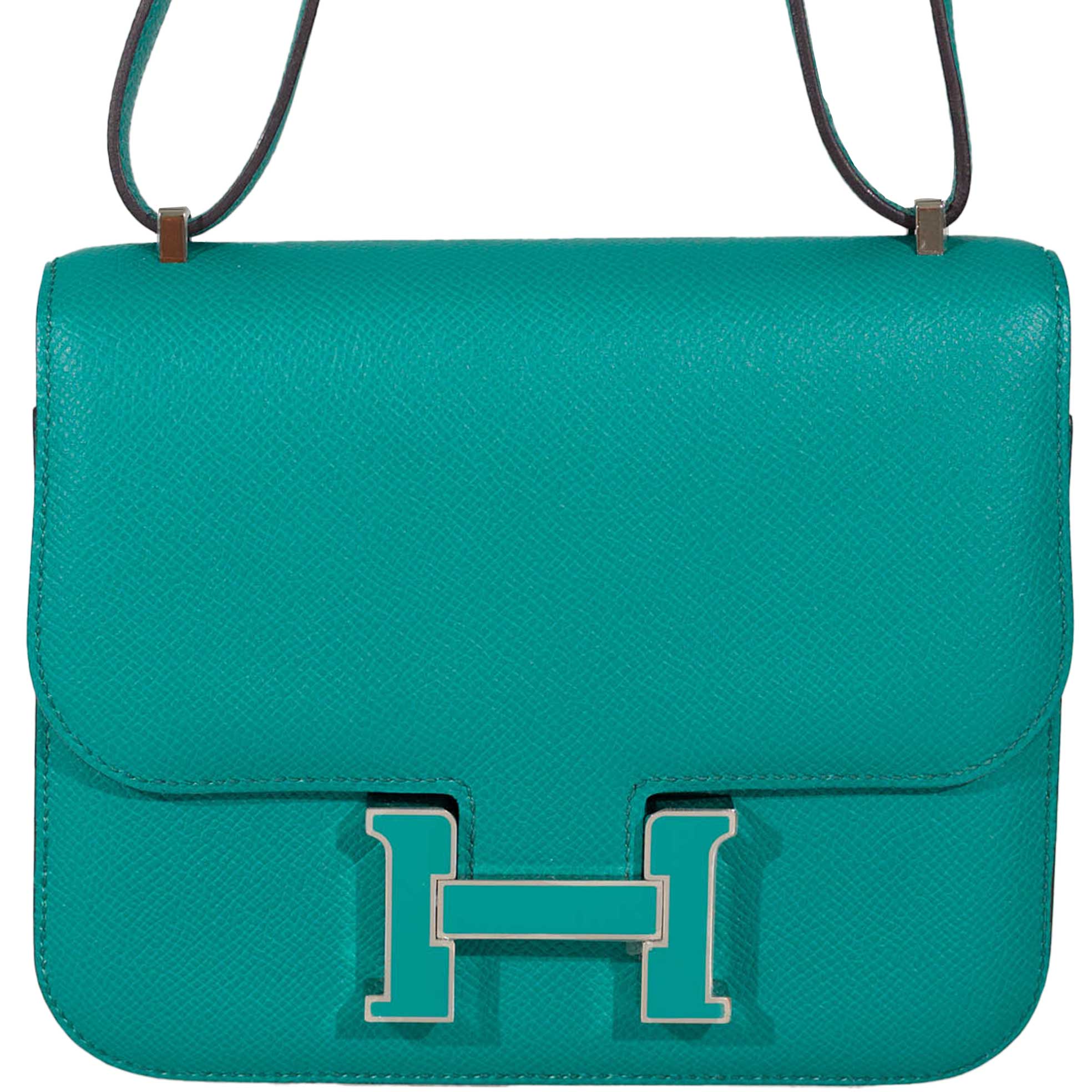 Hermès Constance 18 Blue Paon Verso Menthe Epsom Palladium Hardware