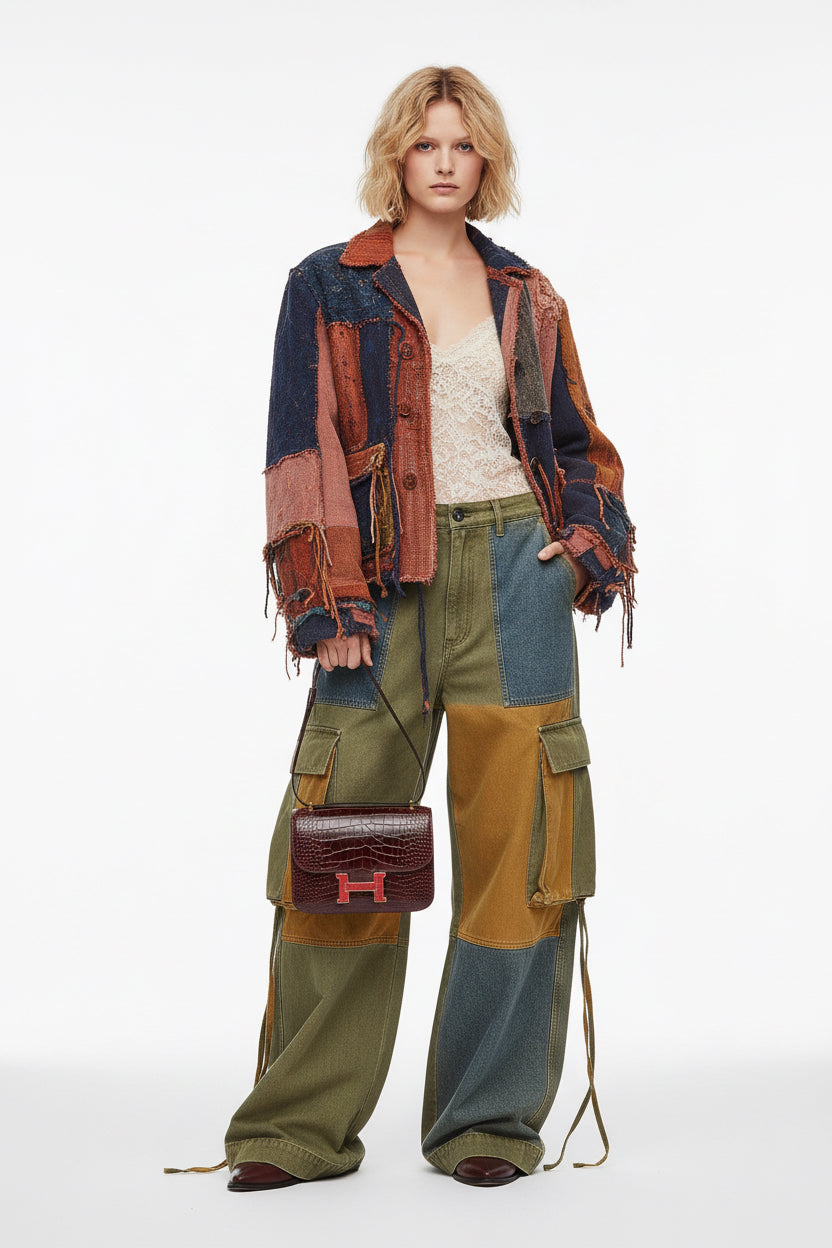 Hermès Constance 18 Bourgogne Shiny Alligator & Pink Lizard Gold