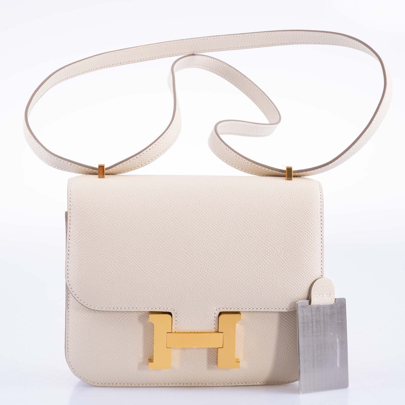 Hermès Constance 18 Craie Epsom Gold Hardware
