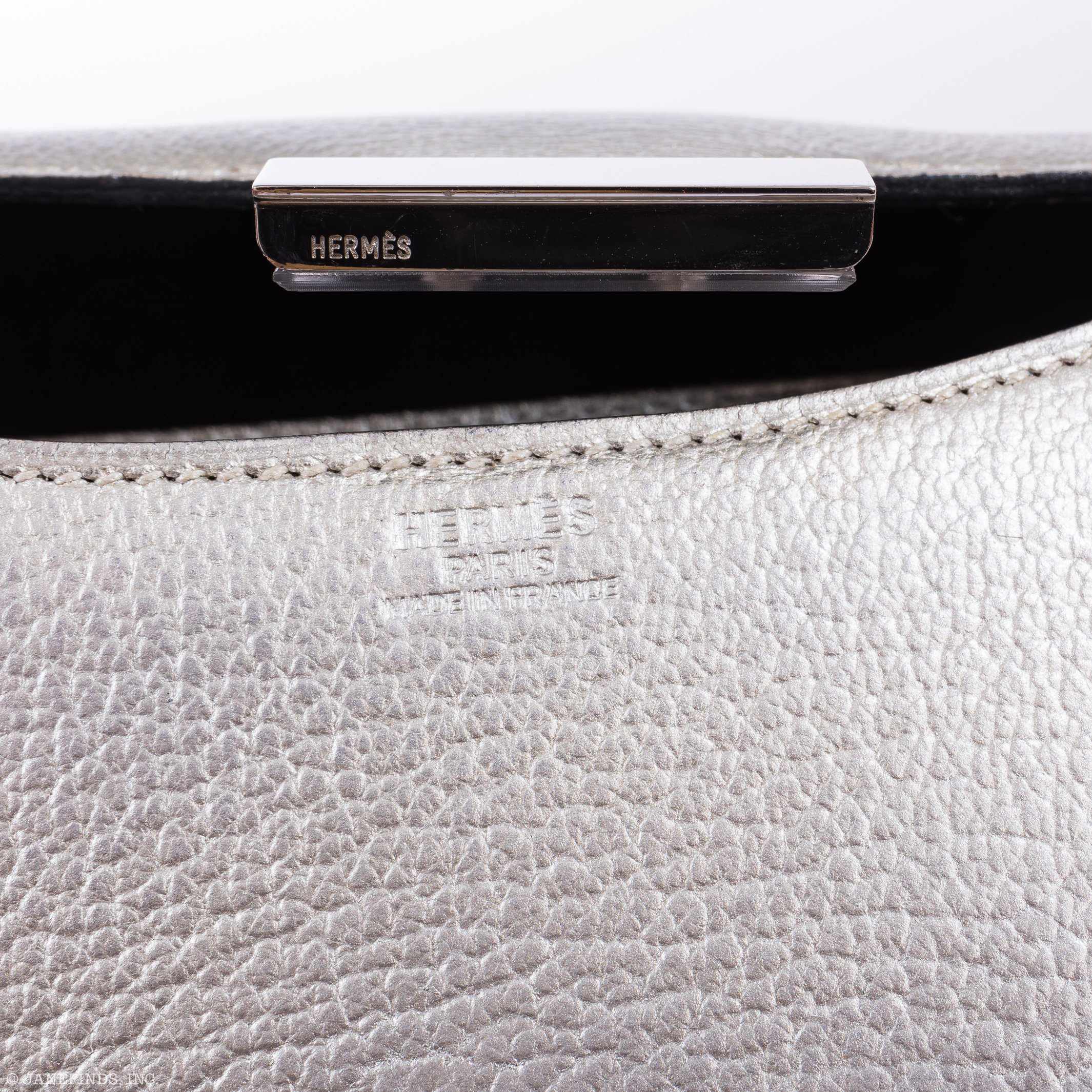Hermès Constance 18 Metallic Silver Chevre Palladium Hardware