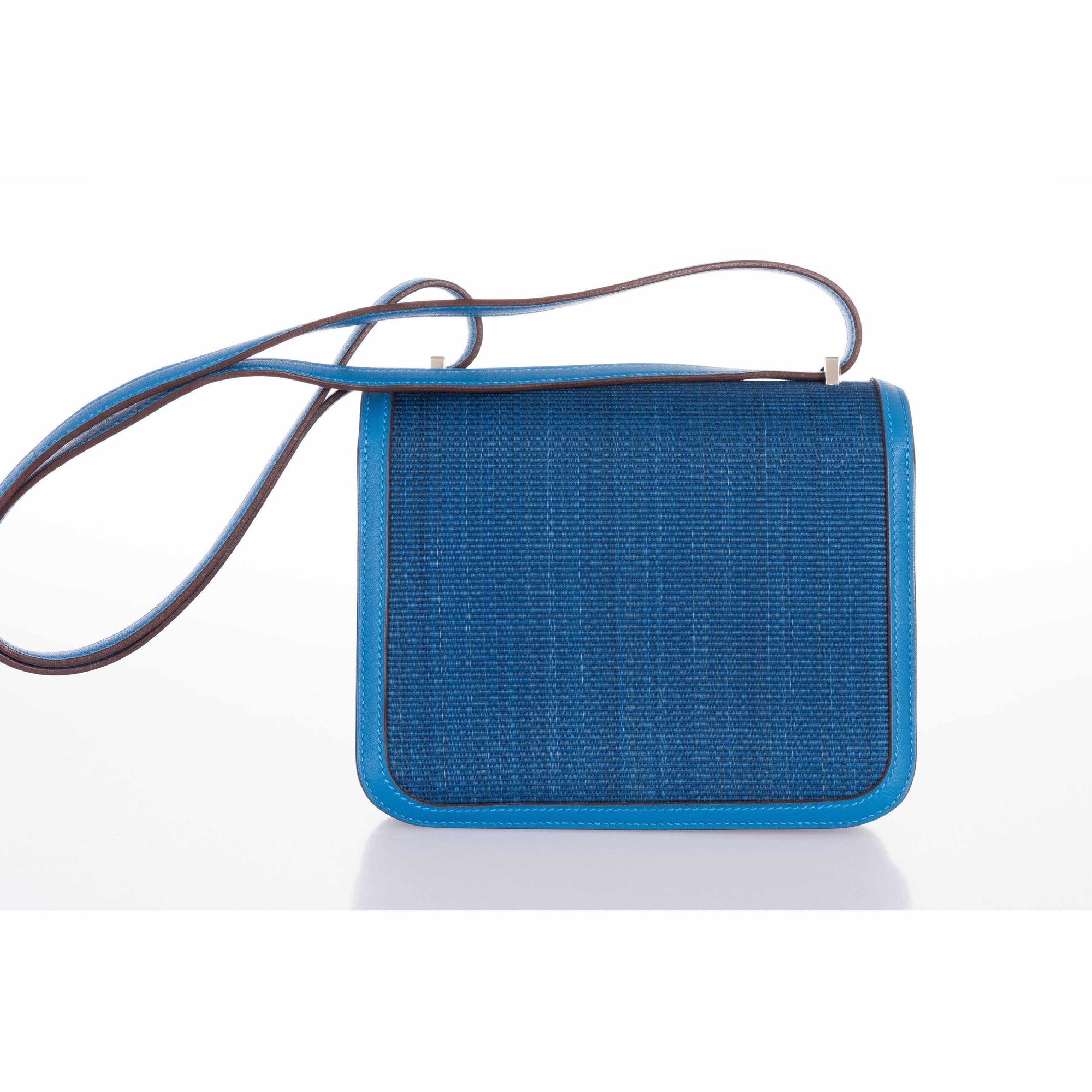 Hermès Constance 18 Mykonos and Blue Thalassa Crinoline Palladium Hardware