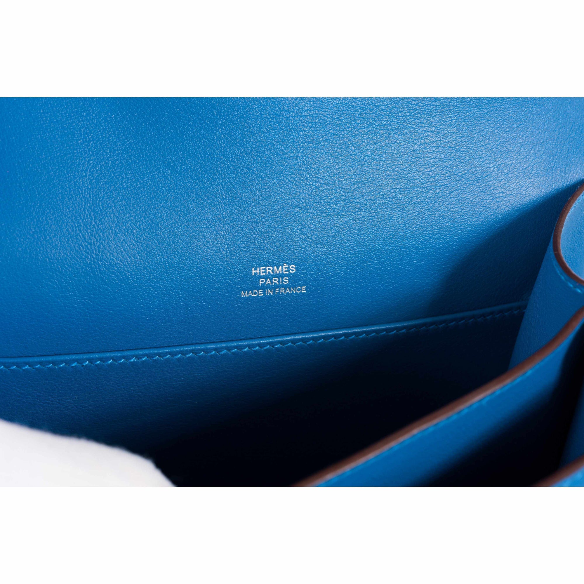 Hermès Constance 18 Mykonos and Blue Thalassa Crinoline Palladium Hardware