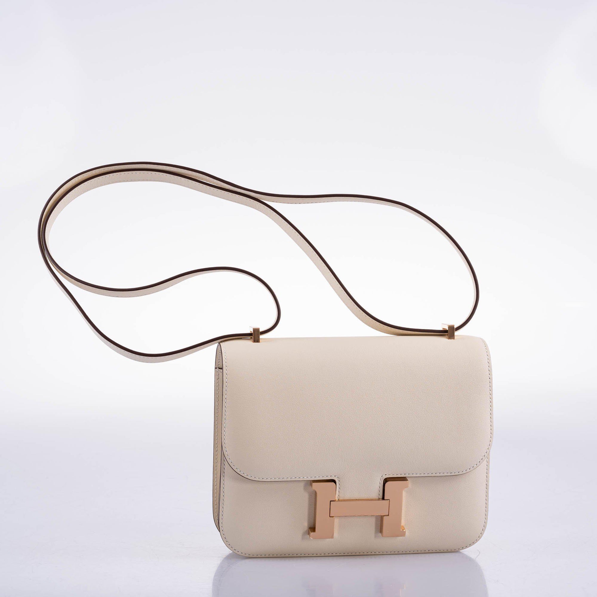 Hermès Constance 18 Nata Swift leather with Rose Gold Hardware