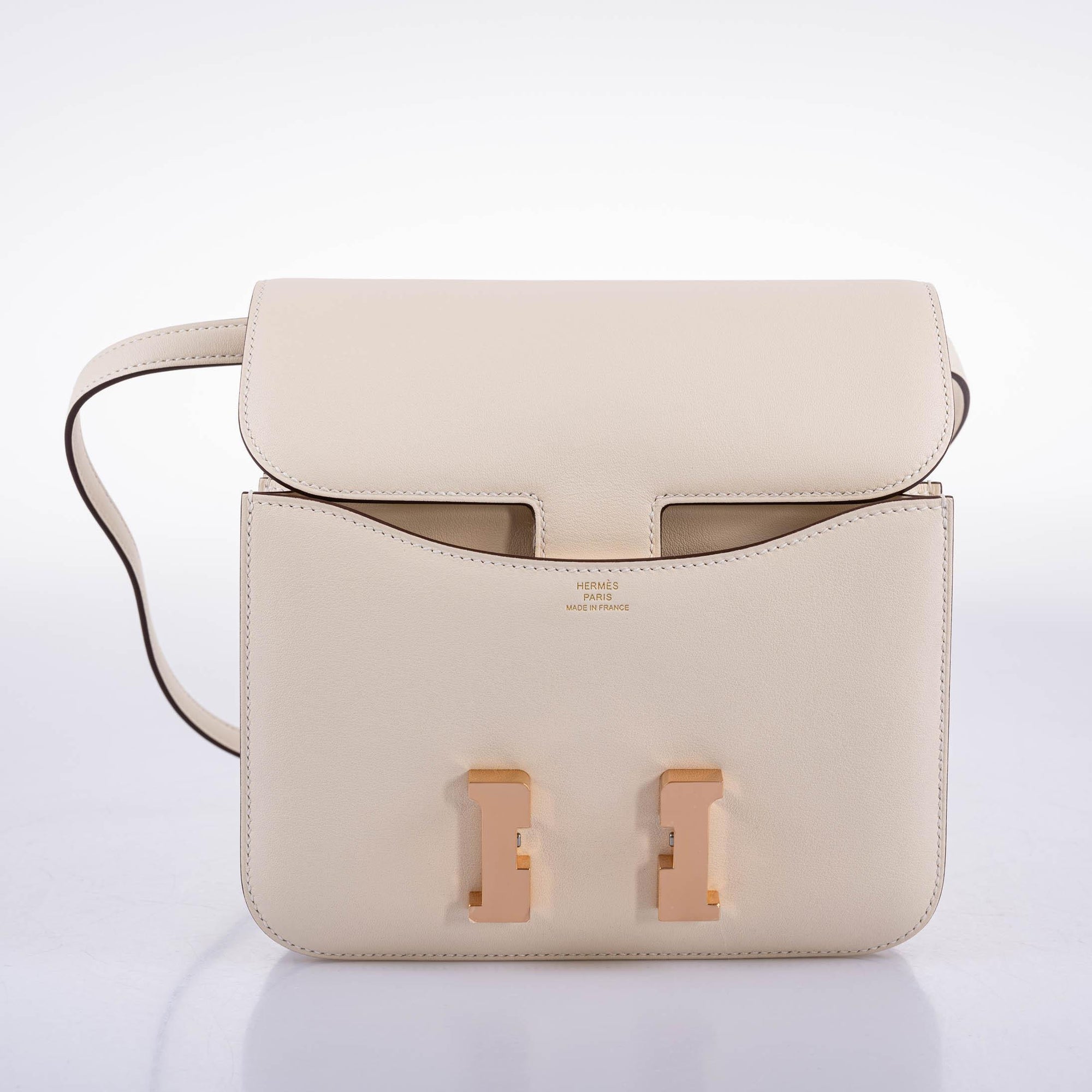 Hermès Constance 18 Nata Swift leather with Rose Gold Hardware